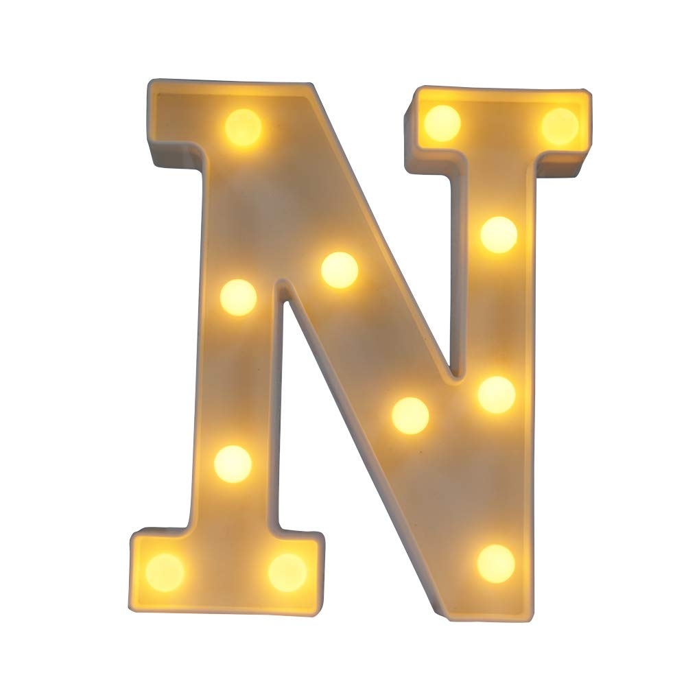 LED Letter Signs Lights - Cute Room Decor for Wall, Bedroom, Party, Wedding & Birthday - Energy Efficient Night Light for Home Decorations | Perfect for Gifts, Nursery, Dorm & Living Room