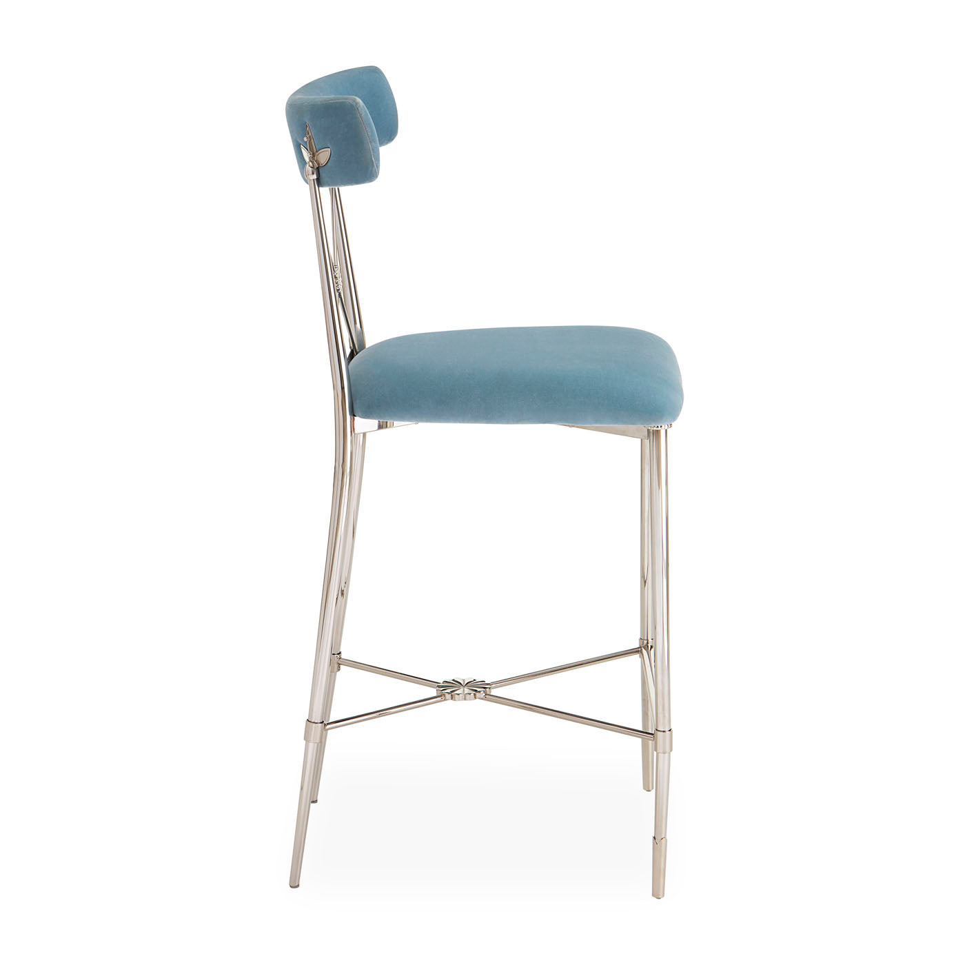 Premium Rider Counter Stool Set of 2 - Modern Bar Stools with Backrest & Footrest - Adjustable Height 24