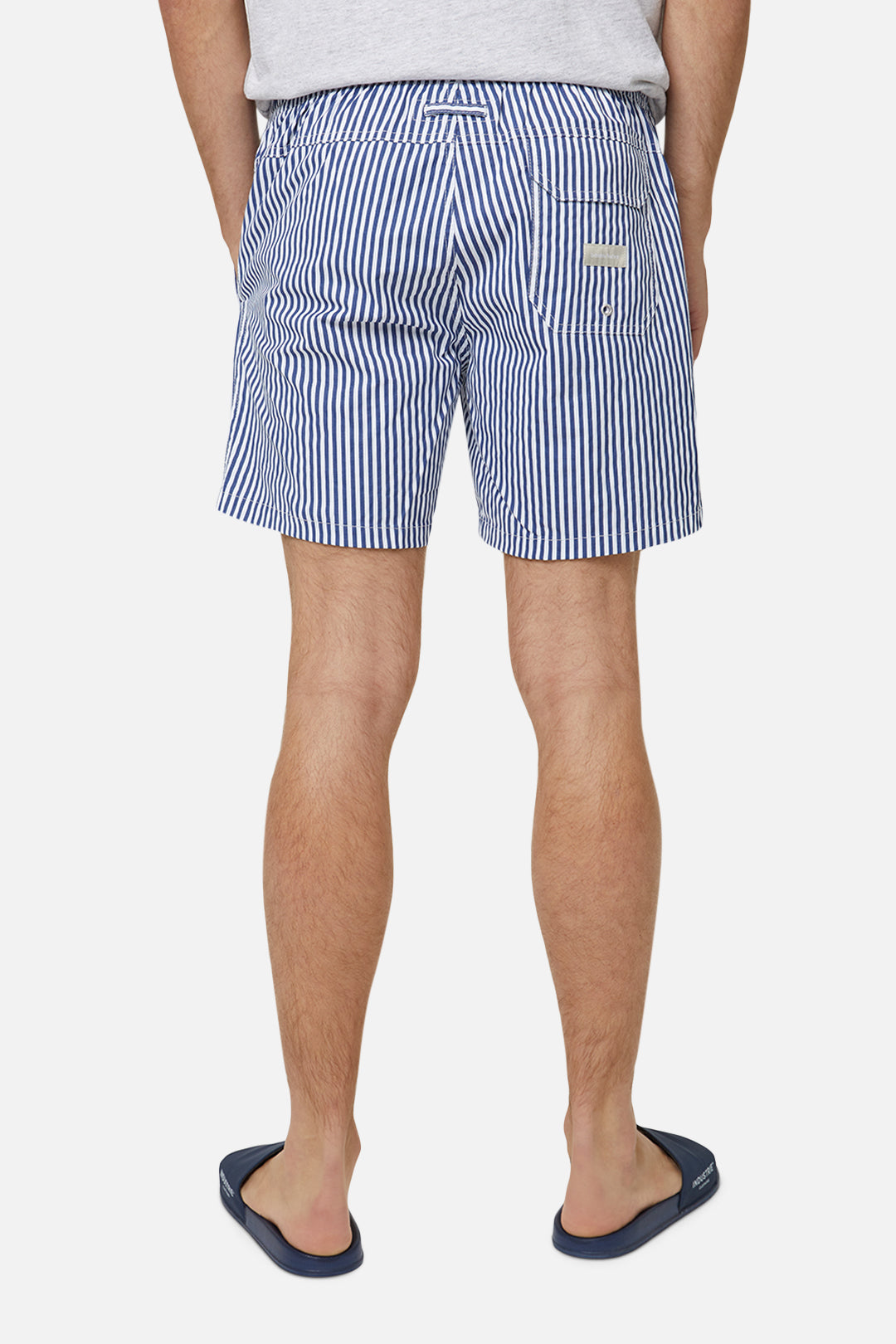 The Princeton Bahama Swim Shorts for Men - Quick-Dry Comfortable Swim Trunks with Pockets - Navy Blue - Perfect for Beach, Pool, and Vacation