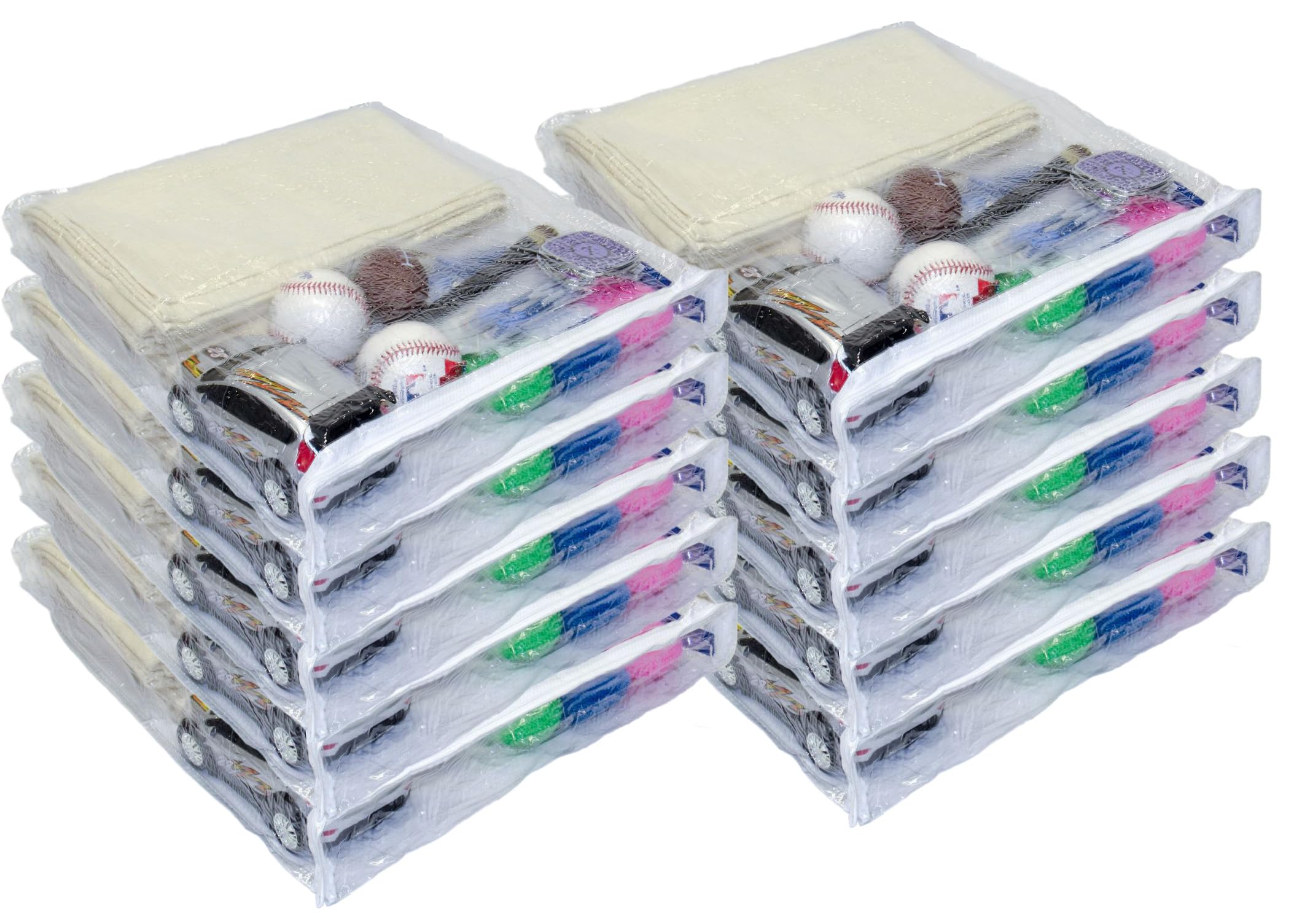 10-Pack Heavy Duty Clear Vinyl Storage Bags with Zipper - 15