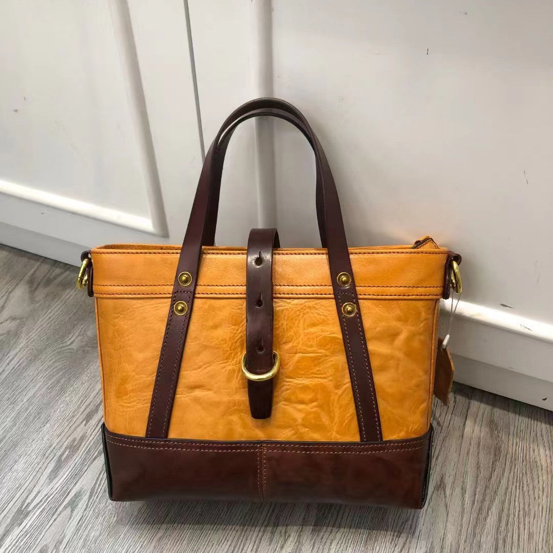 Premium Italian Leather Work Tote Bag for Women - Professional Office Briefcase, Laptop Bag & Business Travel Carryall - Perfect for Commuting, Meetings & Daily Use