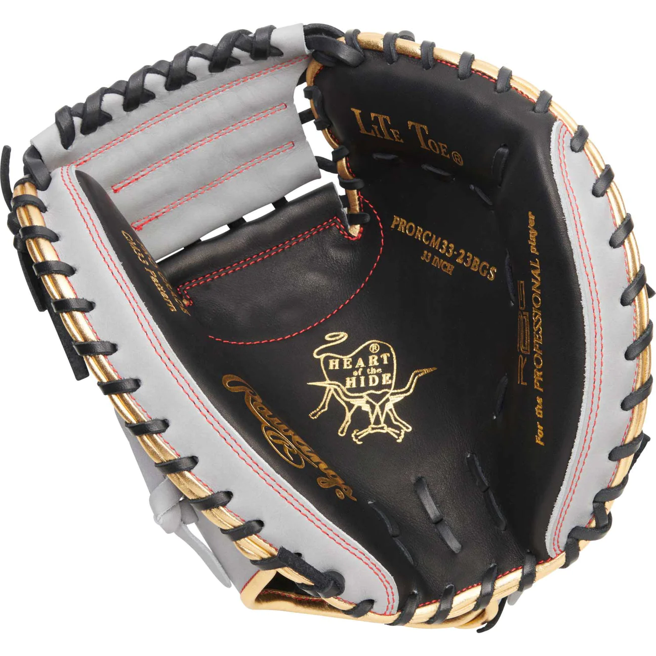 Rawlings Heart of the Hide R2G Series Catcher's Mitt 33 Inch - PRORCM33 23BGS - Professional Baseball Glove for Catchers, Perfect for MLB Training & Games