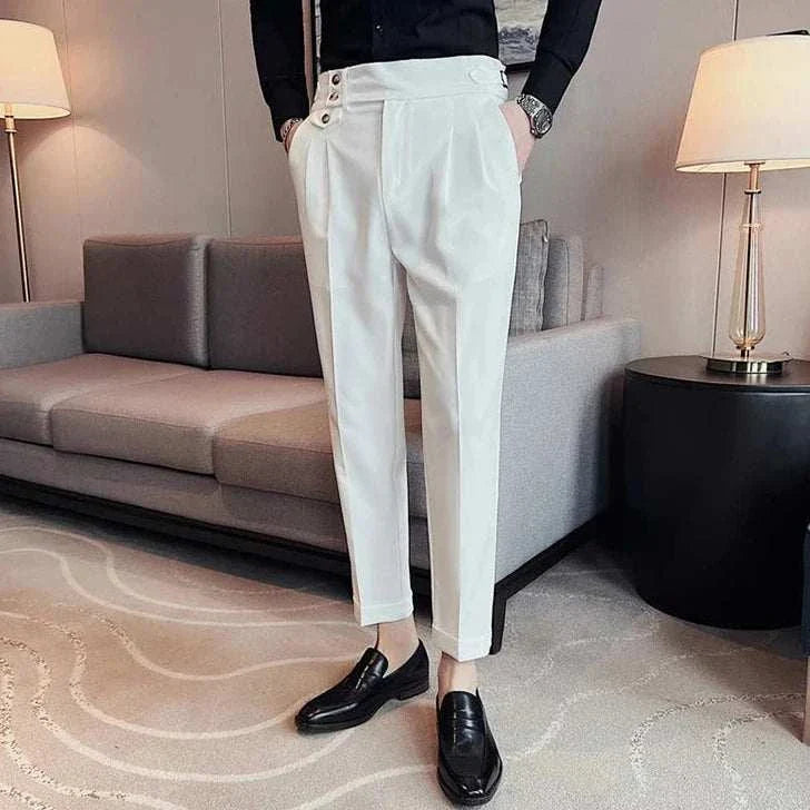 Slim Fit Suit Pants for Men - Elegant Formal Trousers for Business, Office & Special Occasions