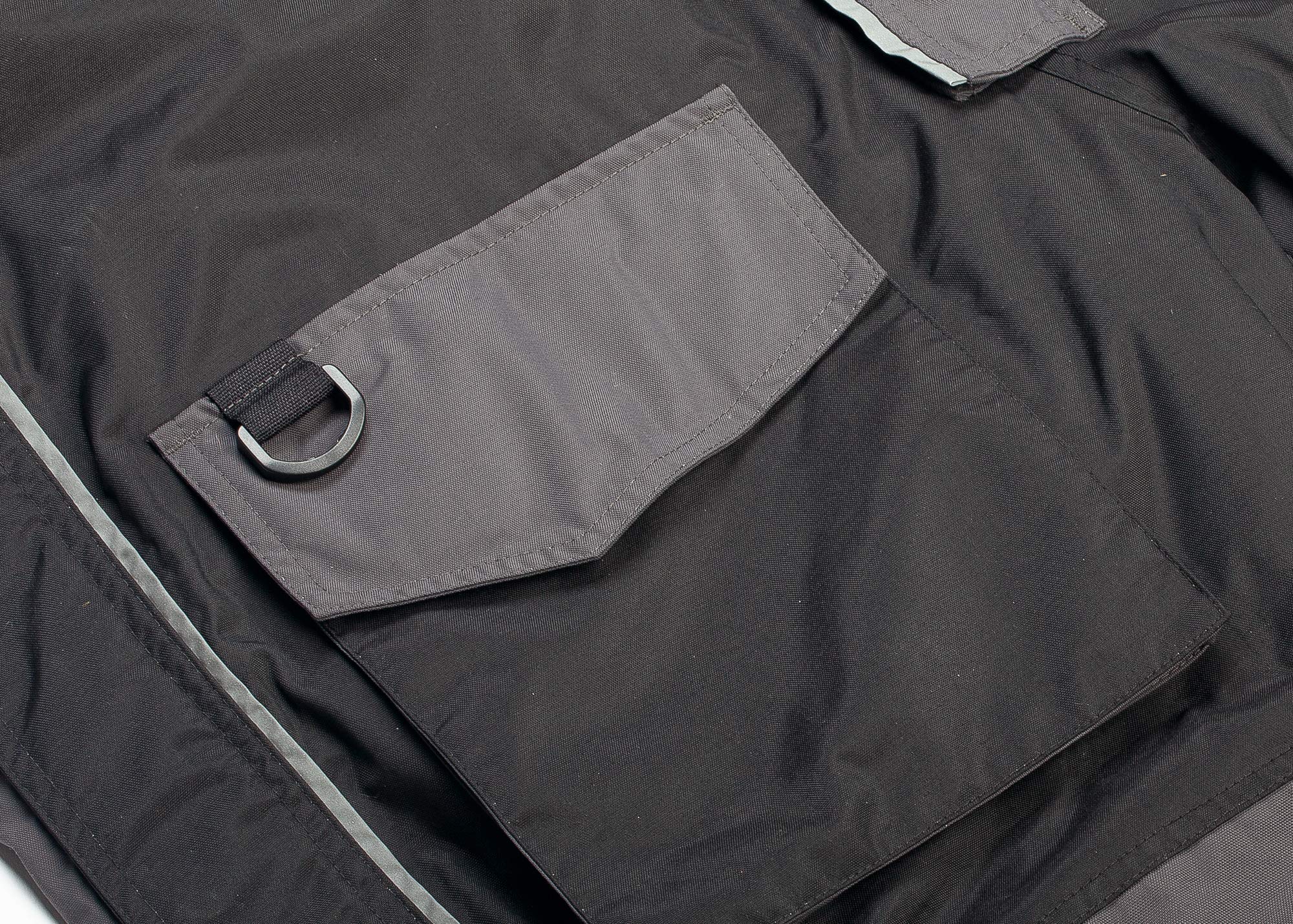 Strikemaster Men's Battle Ice Fishing Bib - Heavy Duty Waterproof Snow Pants for Winter Fishing, Hunting & Outdoor Activities (3X-Large, Grey/Black) - Perfect for Ice Anglers & Cold Weather Adventures
