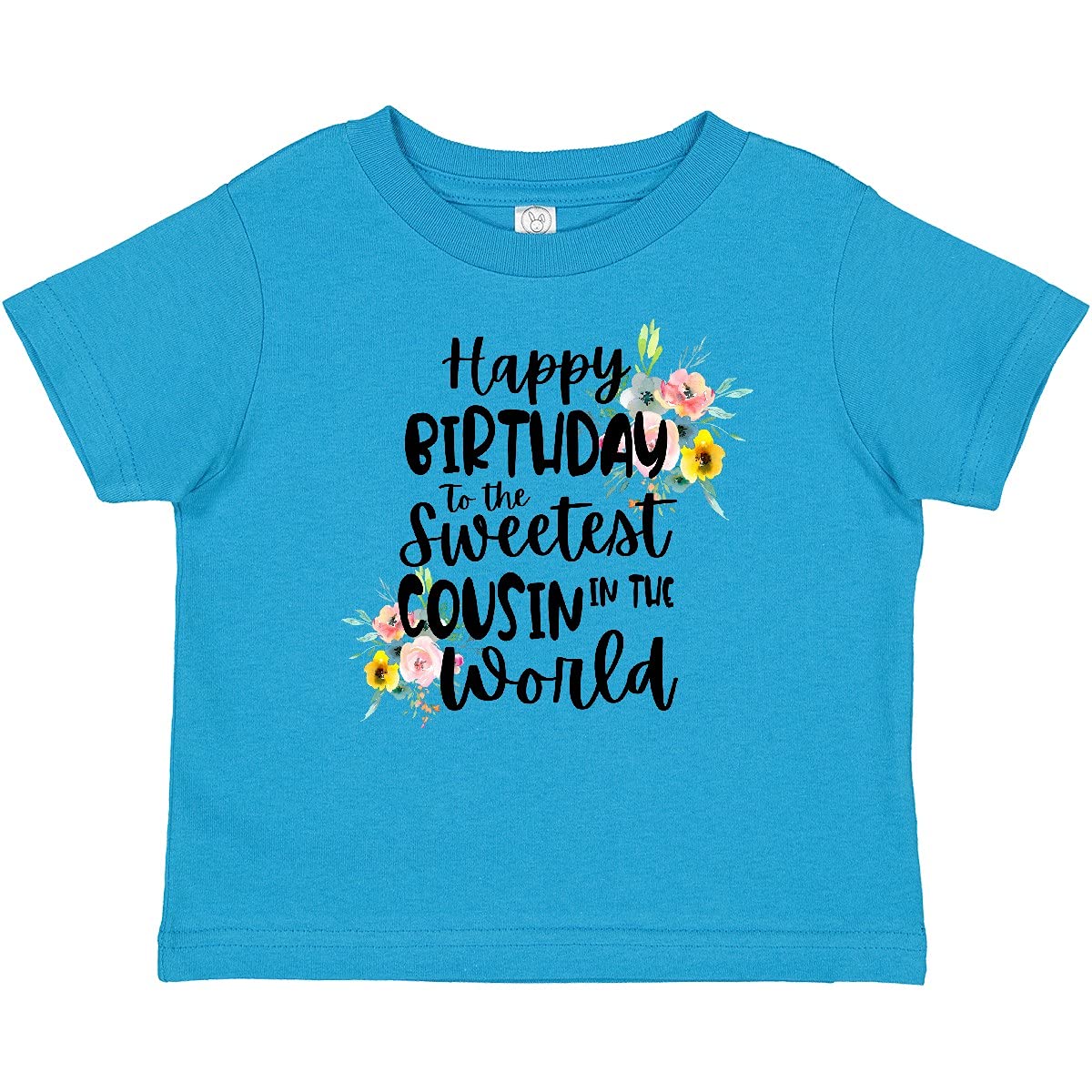 Happy Birthday to The Sweetest Cousin in The World Baby T-Shirt - Cute Cousin Birthday Gift for Kids & Toddlers - Perfect for Birthday Parties, Family Reunions & Special Celebrations