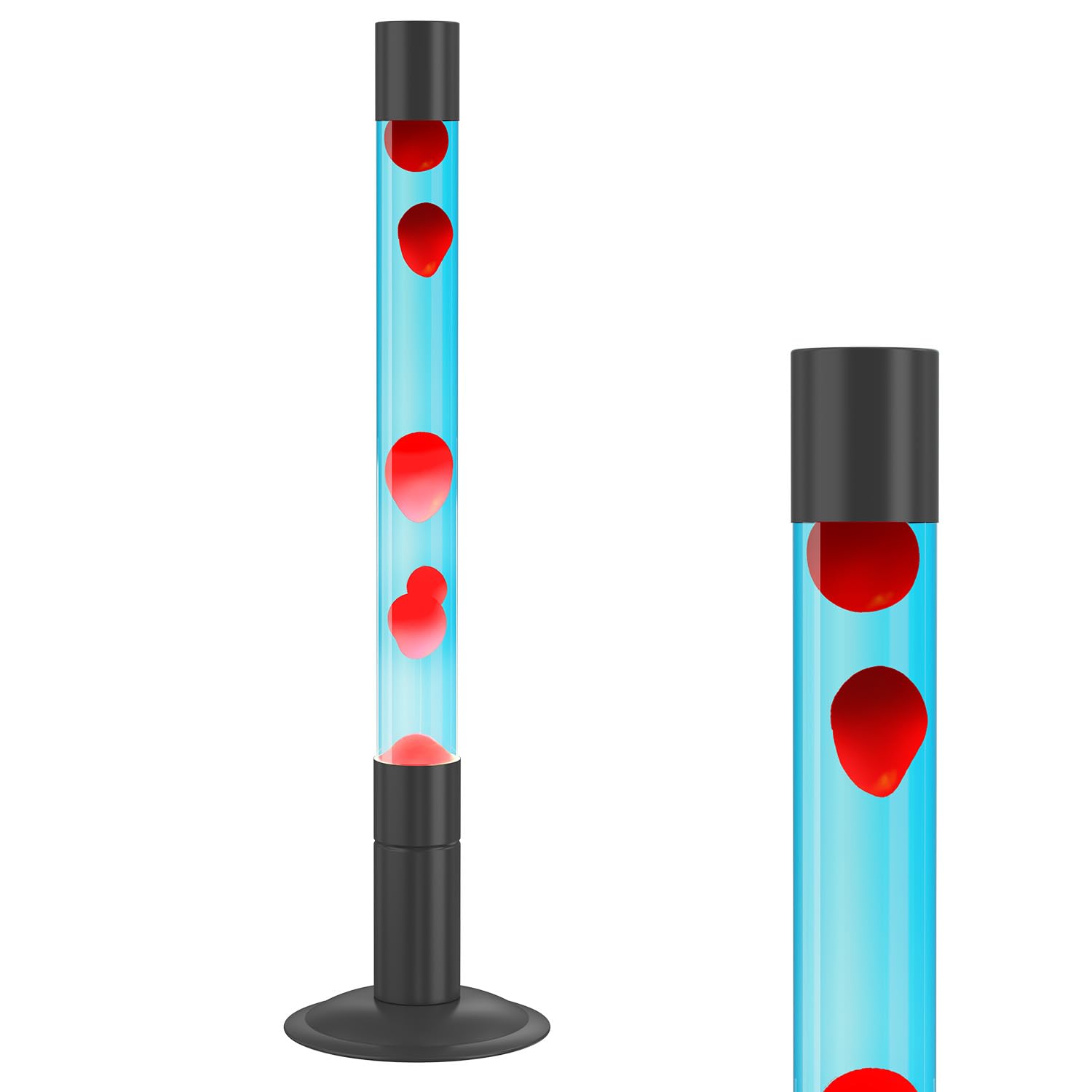 30-Inch Liquid Motion Lamp with Red Wax & Blue Liquid - Magma Lava Lamp for Home, Office, Bedroom, or Dorm Decor - Relaxing Mood Light for Adults & Kids - Perfect for Meditation, Stress Relief & Ambient Lighting