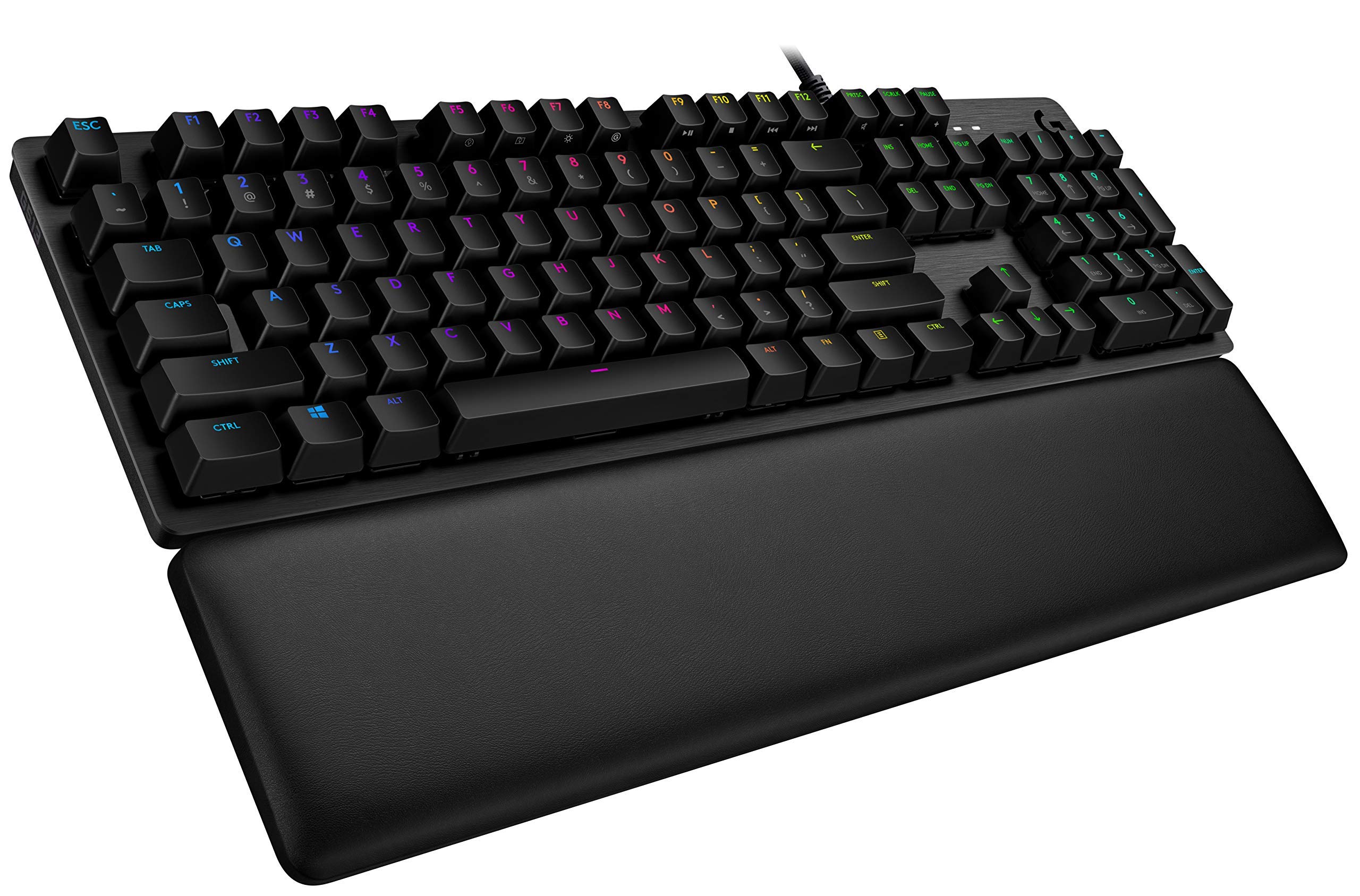 Logitech G513 Carbon LIGHTSYNC RGB Mechanical Gaming Keyboard with GX Blue Clicky Switches (Renewed) - Perfect for PC Gaming, Esports & Typing