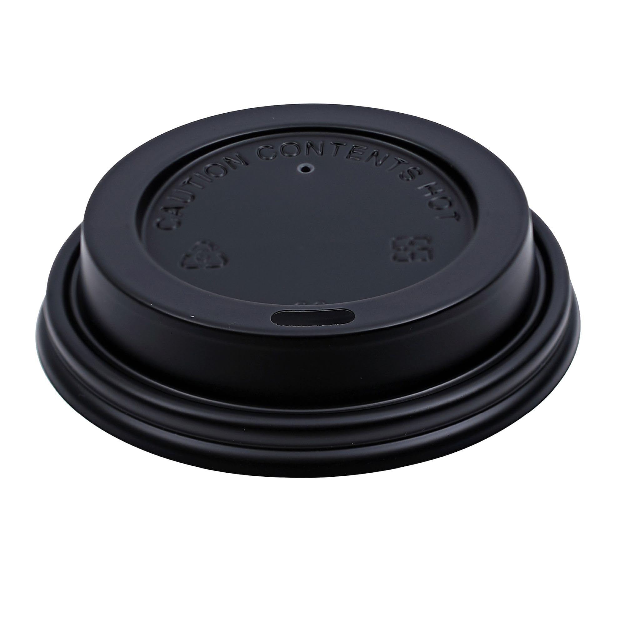 Boardwalk BWKHOTBL8 Black 8 oz Hot Cup Lids - 1000 Count Carton for Coffee, Tea & Hot Beverages - Perfect for Cafes, Offices & Takeout Services