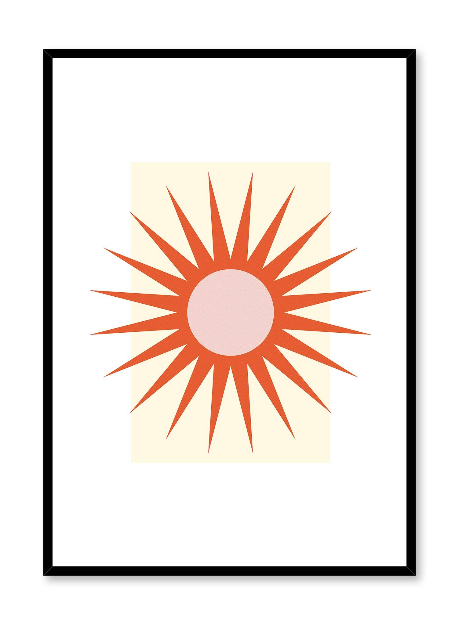 Minimalist Sun Poster - Modern Abstract Wall Art for Home & Office Decor - Perfect for Living Room, Bedroom, or Workspace