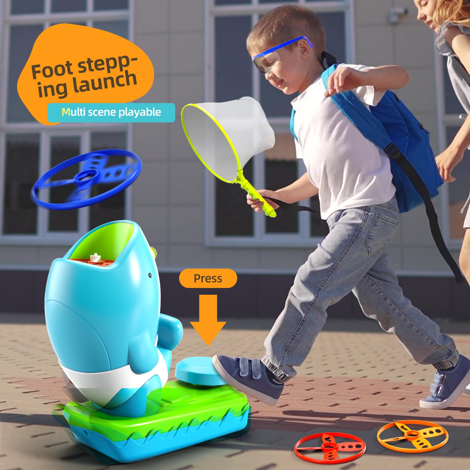 29 PCS Flying Disc Launcher Set - Outdoor & Indoor Game Toys for Kids Ages 3-8 - Fun Birthday Gifts for 3 4 5 6 Year Old Boys & Girls - Perfect for Backyard Play, Park Activities, and Family Game Nights