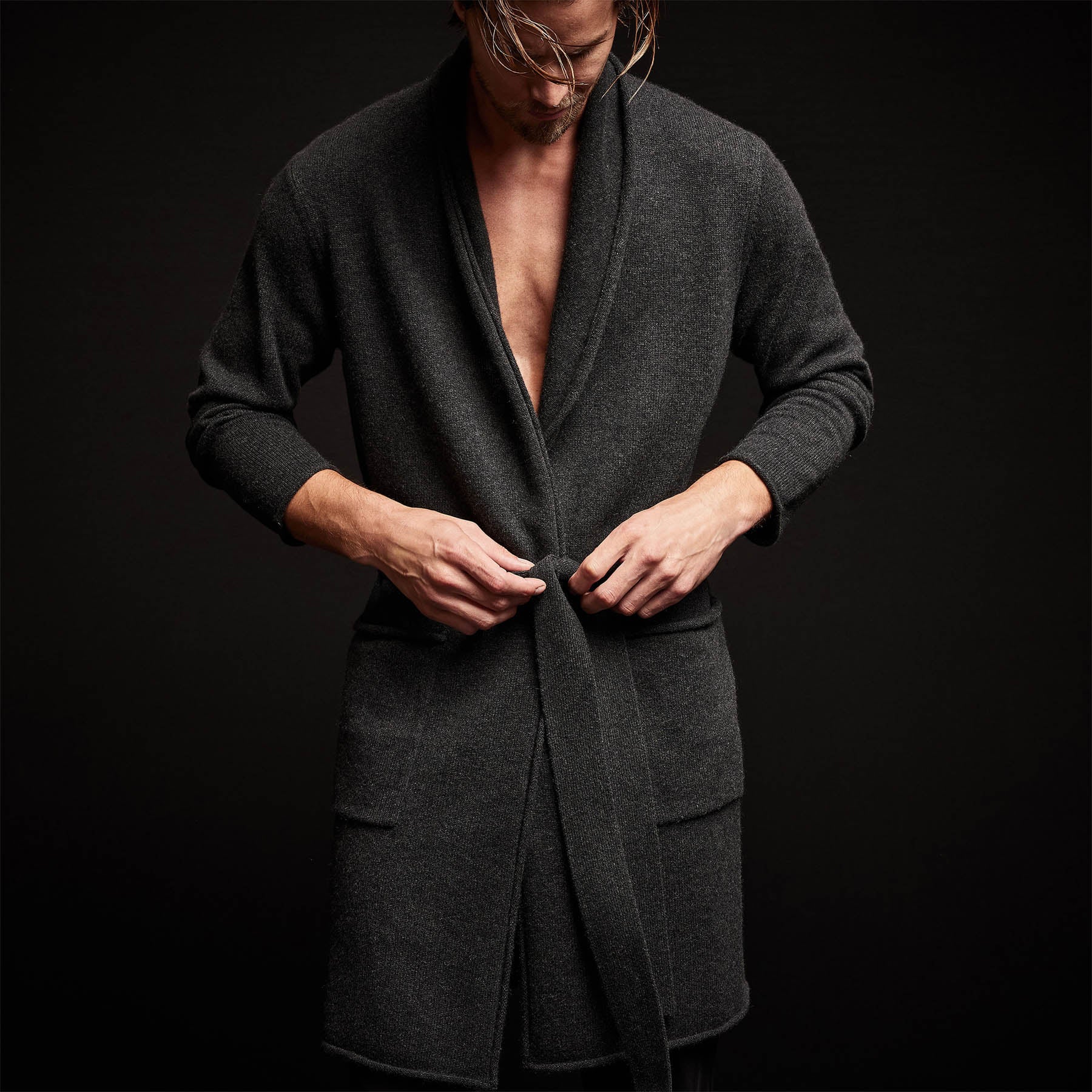 Eco-Friendly Recycled Cashmere Robe - Soft & Luxurious Women's Loungewear - Perfect for Spa Days, Relaxing at Home & Cozy Evenings