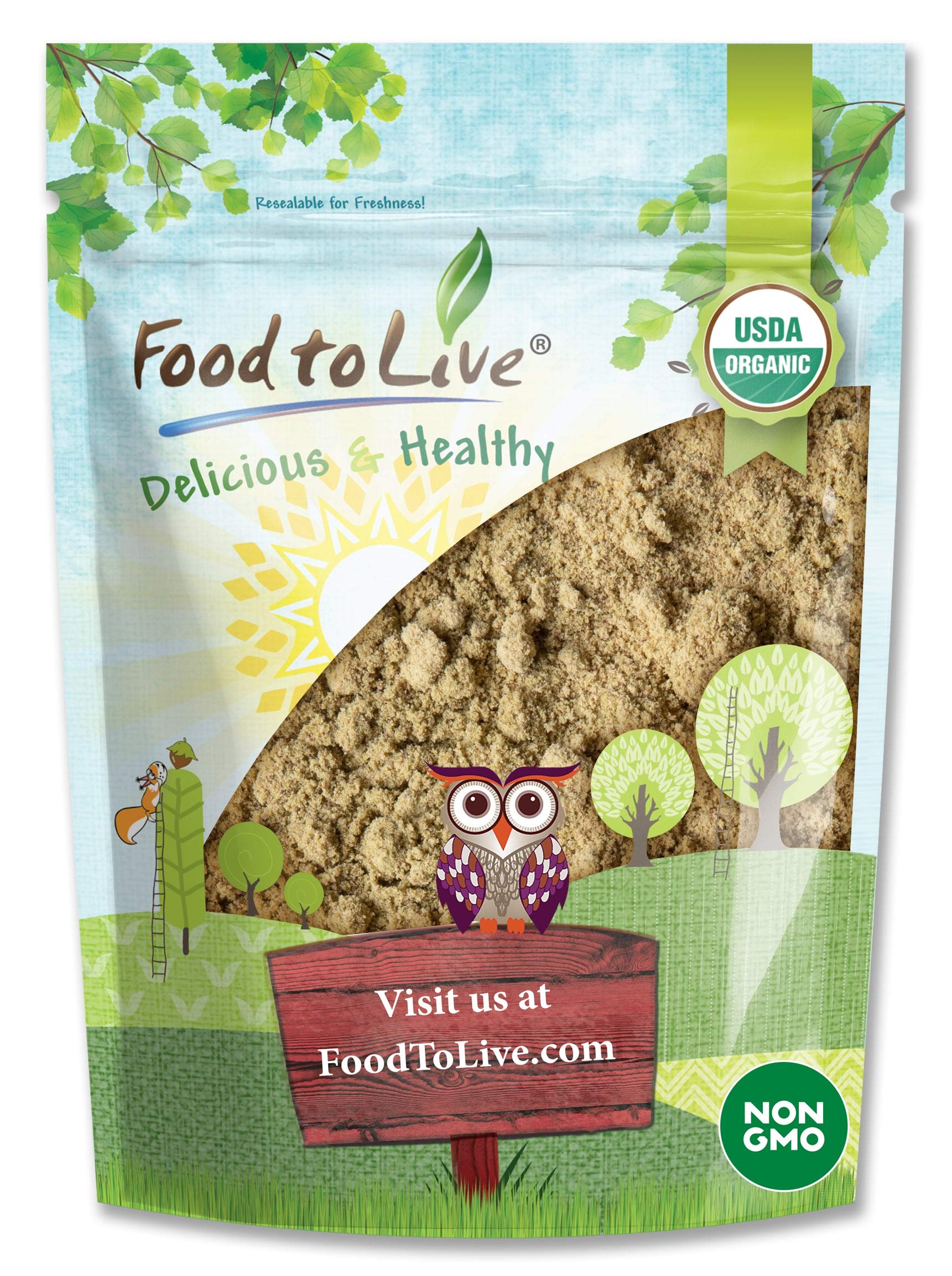 Food to Live Organic Toasted Pumpkin Seeds Protein Powder, 12oz - 60% Plant-Based Protein, Non-GMO, Vegan, Kosher, Pure & Natural Bulk Superfood - Perfect for Baking, Smoothies, Protein Shakes & Healthy Snacks