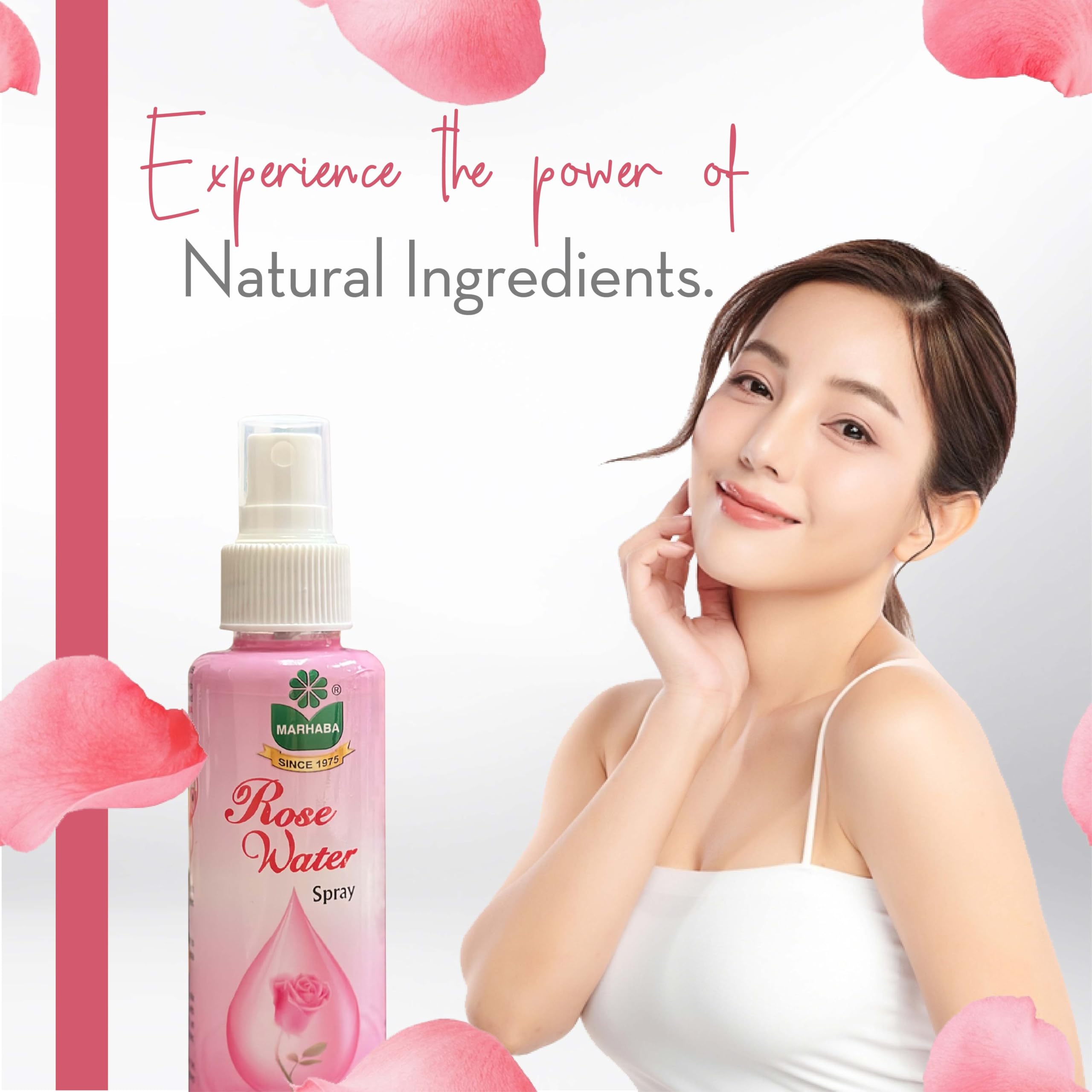 Organic Rose Water Spray for Face & Hair - Pure Hydrating Facial Mist with Natural Rose Extract | Skin Care, Hair Growth & Refreshing Spray for Daily Use, Travel & Spa