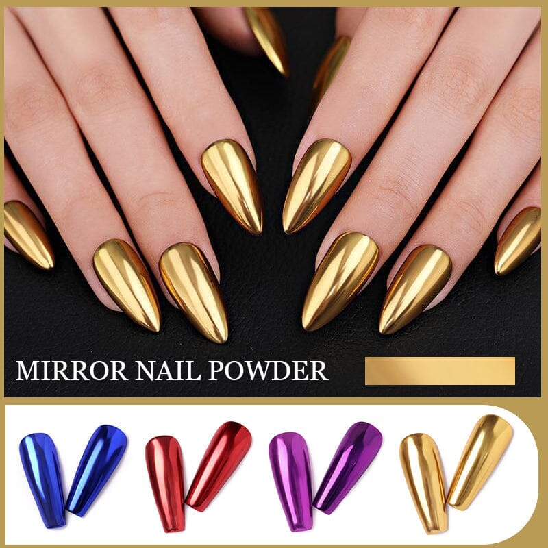 Metallic Mirror Effect Chrome Nail Powder #12 - High Shine Nail Art Pigment for Gel & Acrylic Nails - Perfect for Salon, Home Manicure & Special Occasions