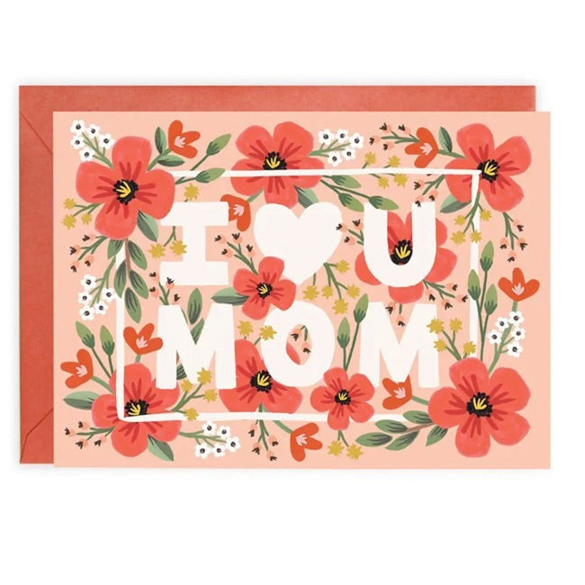 LoveLight Paper I Love You Mom Card - Heartfelt Greeting Card for Mother's Day, Birthday & Special Occasions - Perfect for Showing Love & Appreciation