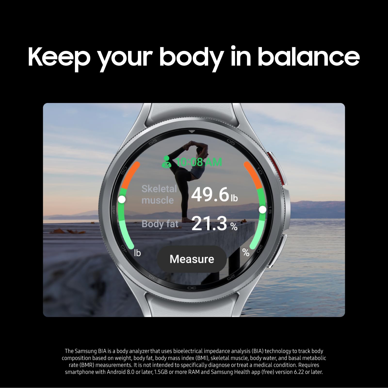 SAMSUNG Galaxy Watch 6 Bespoke Edition 43mm Bluetooth Smartwatch - Health & Fitness Tracker with Heart Rate Monitor, Sleep Tracking, Improved Battery & Sapphire Crystal Glass - US Version Silver D-Buckle Hybrid Blue Band - Perfect for Workouts, Running & Daily Activity Tracking