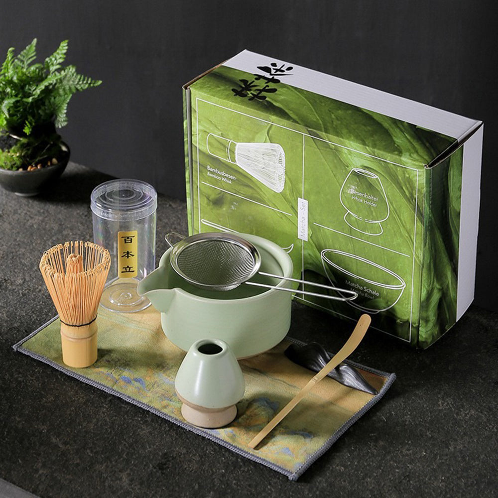 Premium Japanese Ruyao Matcha Green Tea Set - Authentic Ceremonial Grade Matcha Powder & Handcrafted Tea Bowl - Perfect for Tea Ceremonies, Meditation & Relaxation