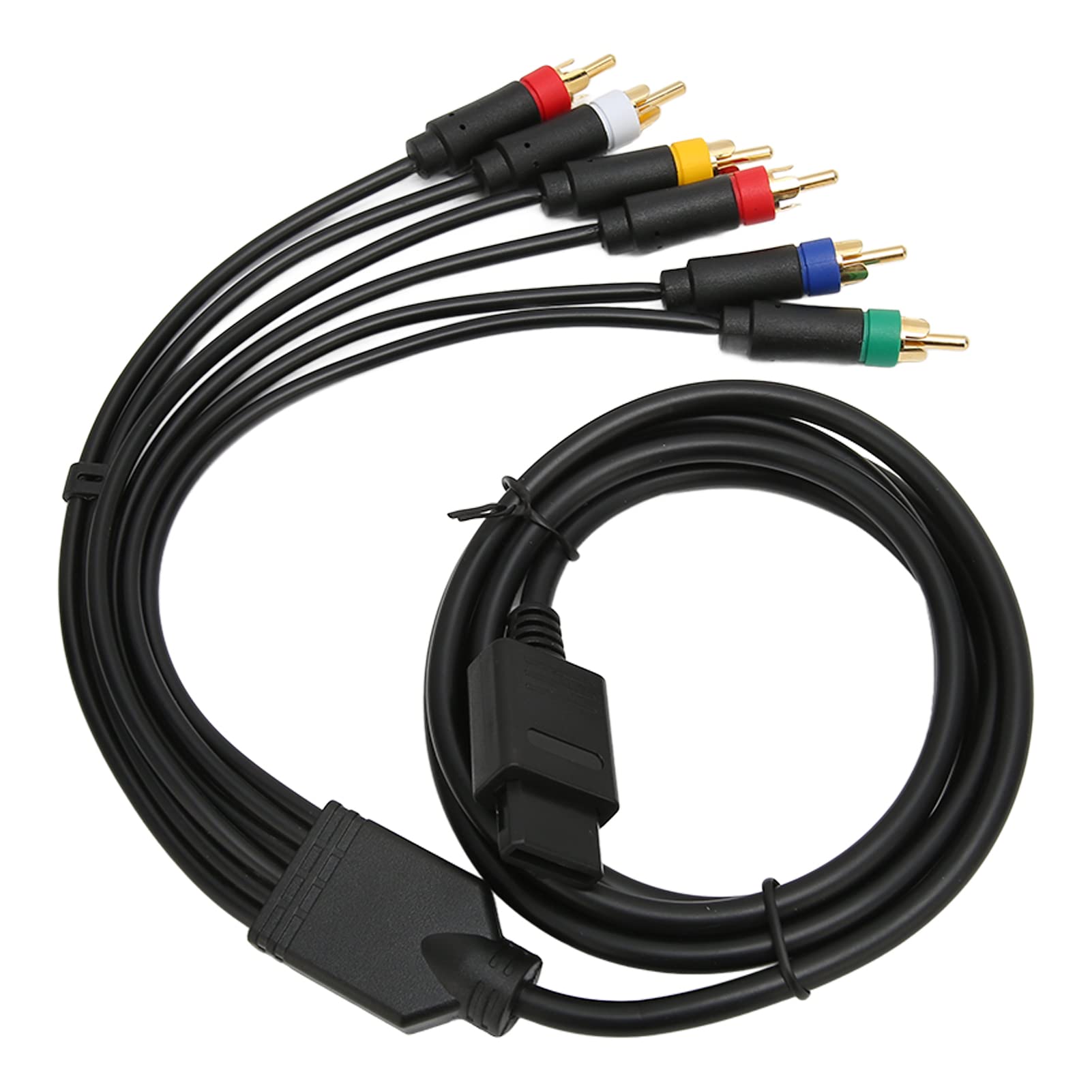 High-Quality RGB RGBS Composite Cable with 4 BNC Connectors - Compatible with NGC, N64, SFC & SNES Consoles - Durable Flexible Multi-Purpose AV Cable for Retro Gaming Setup