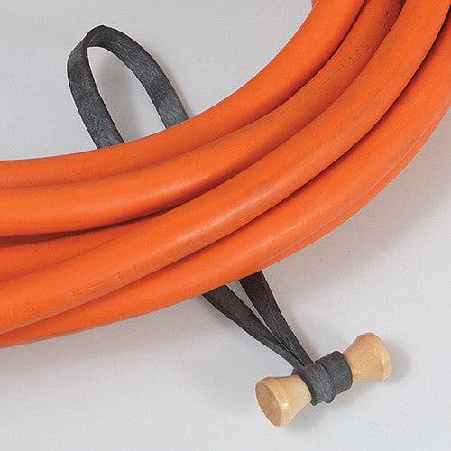 BongoTies 5-Inch Bamboo Elastic Cable Ties - 10 Pack Natural Eco-Friendly Cord Organizers for Home, Office & Garden Use