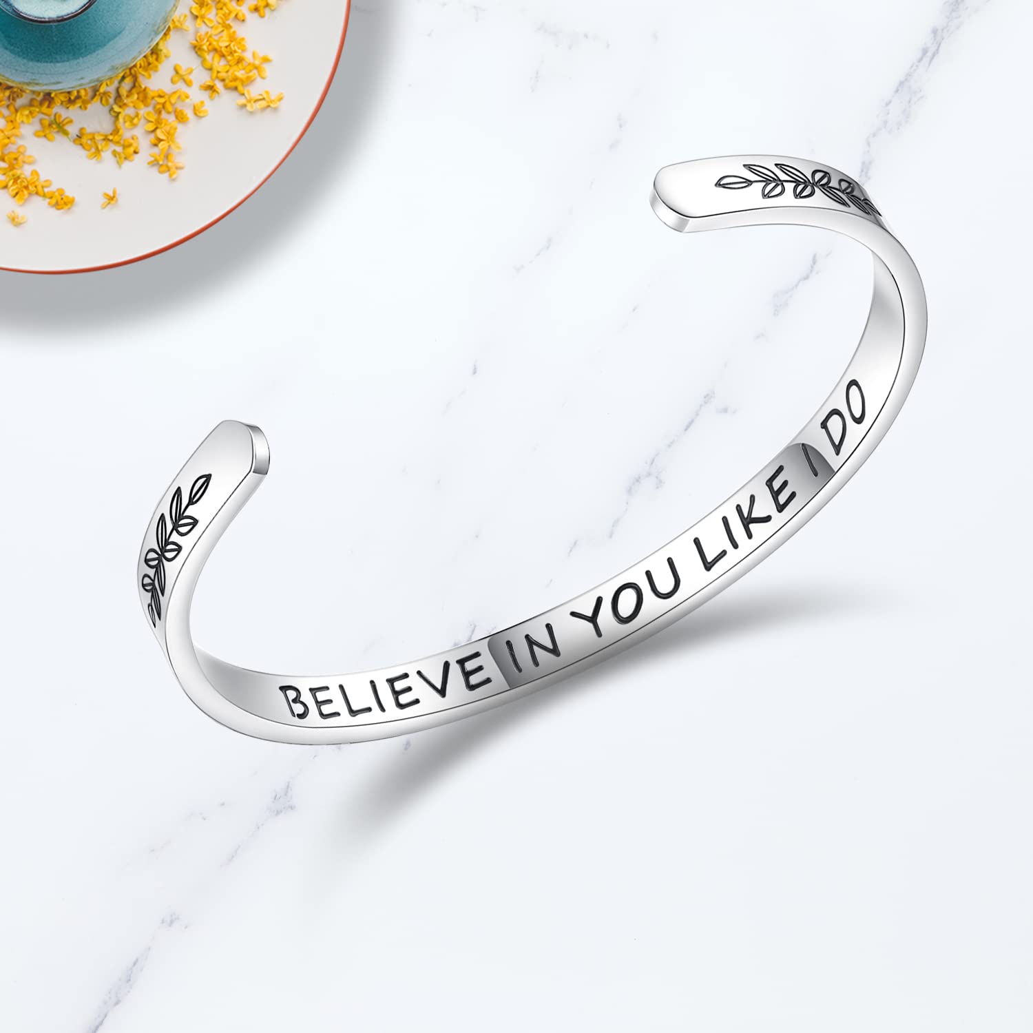 Personalized Cuff Bracelets for Women & Girls - Best Friend Sister Mom Daughter Gift - Custom Name Jewelry for Birthday, Mother's Day, Christmas - Elegant Fashion Accessory for Everyday Wear & Special Occasions