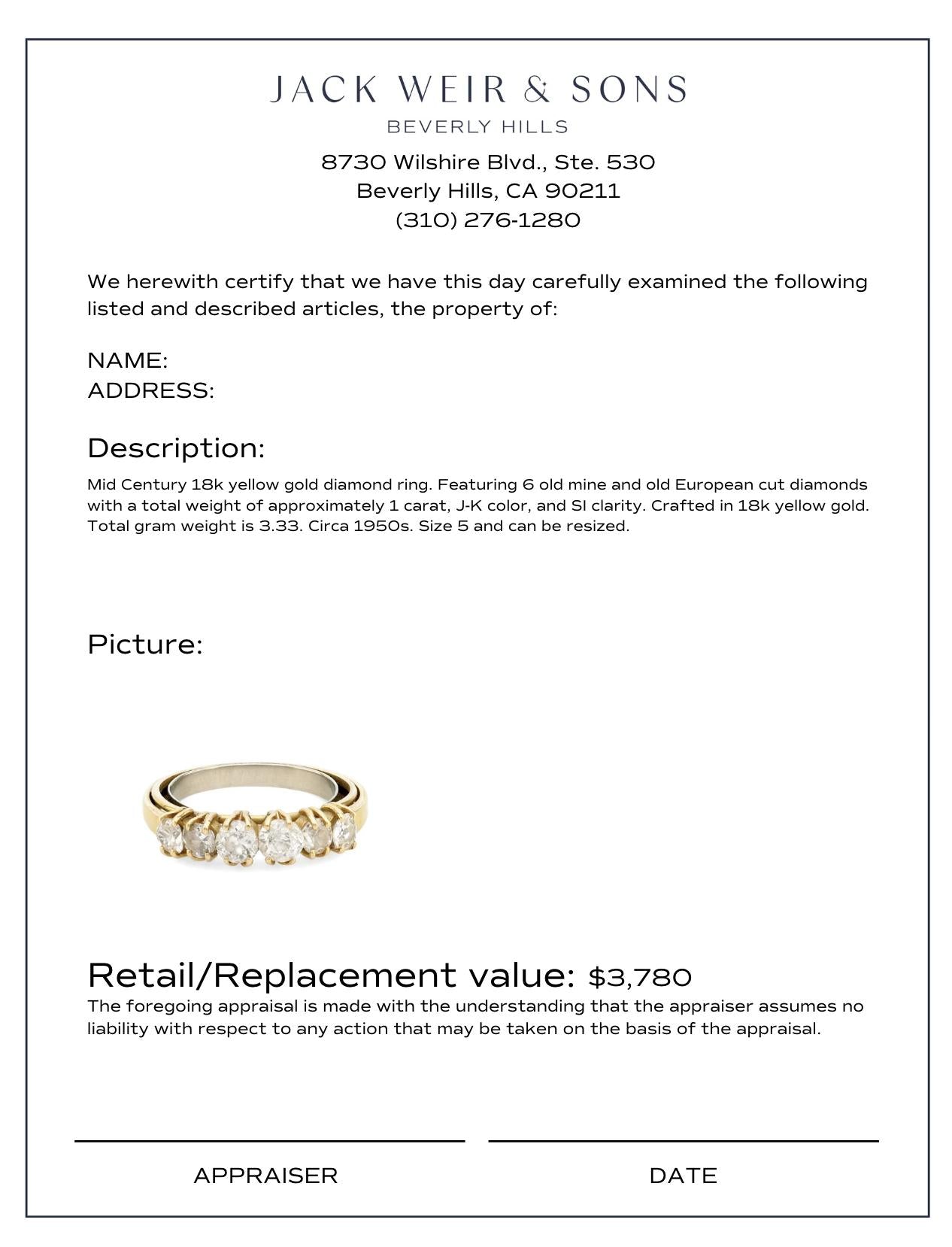 Vintage Cut 18K Yellow Gold Diamond Wedding Band for Women - Elegant Bridal Ring for Engagement, Anniversary & Special Occasions