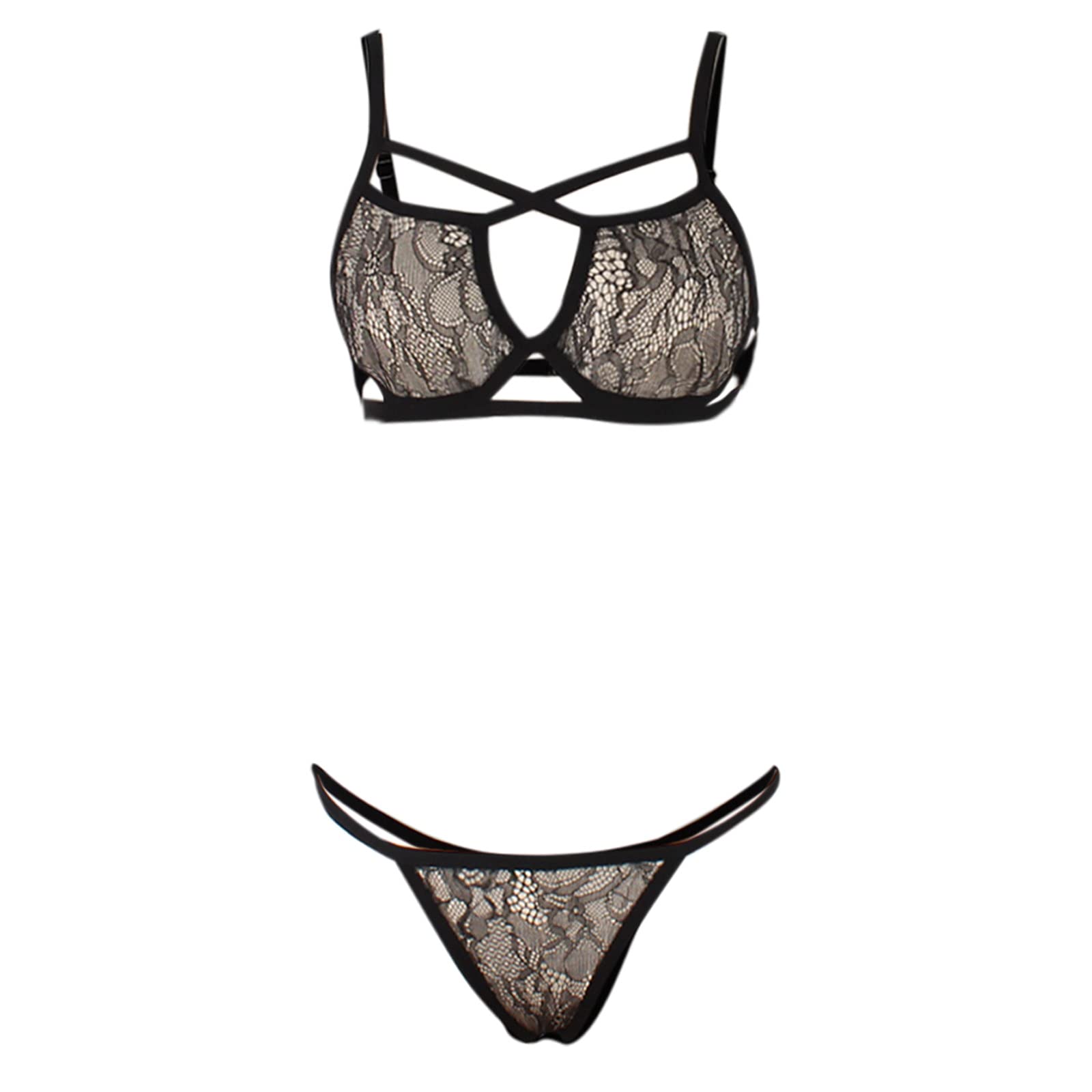Sexy Women's Strappy Lace Teddy Corset - Hollow Out Lingerie Underwear for Romantic Nights & Special Occasions