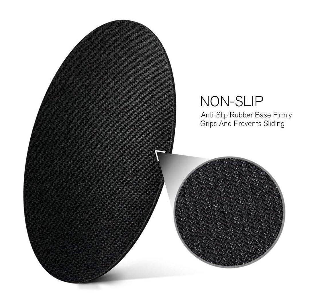 Floral Round Mouse Pad - Soft Neoprene Desk Mat for Office & Home Computer Use - Non-Slip Cushioned Surface for Comfortable Work & Gaming