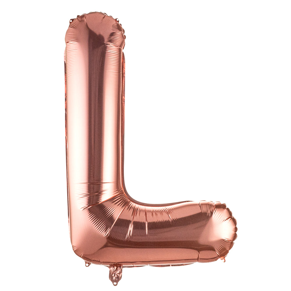 Rose Gold Mylar Letter L Balloon - 40
