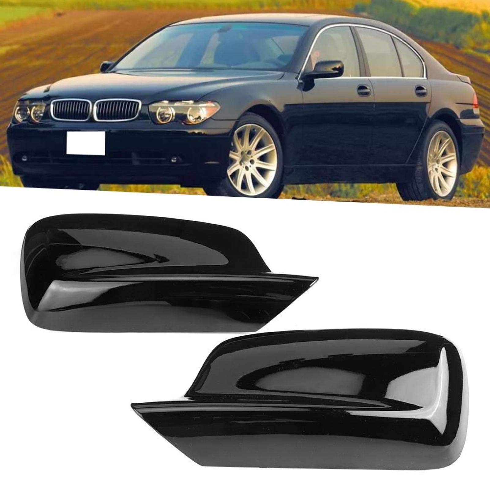 Yctze 51167074236 51167074235 Side Mirror Cover Replacement for BMW E46 323Ci 325Ci 328Ci - Left+Right Rearview Mirror Housing Shell (Pair) - Perfect for Car Exterior Upgrade & Mirror Protection