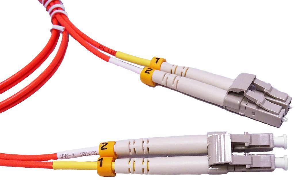 10 Pack 10M LC to LC Duplex Multimode Fiber Optic Cable (50/125μm) - Orange - High Speed Data Transmission for Network Switches, Servers & Data Centers