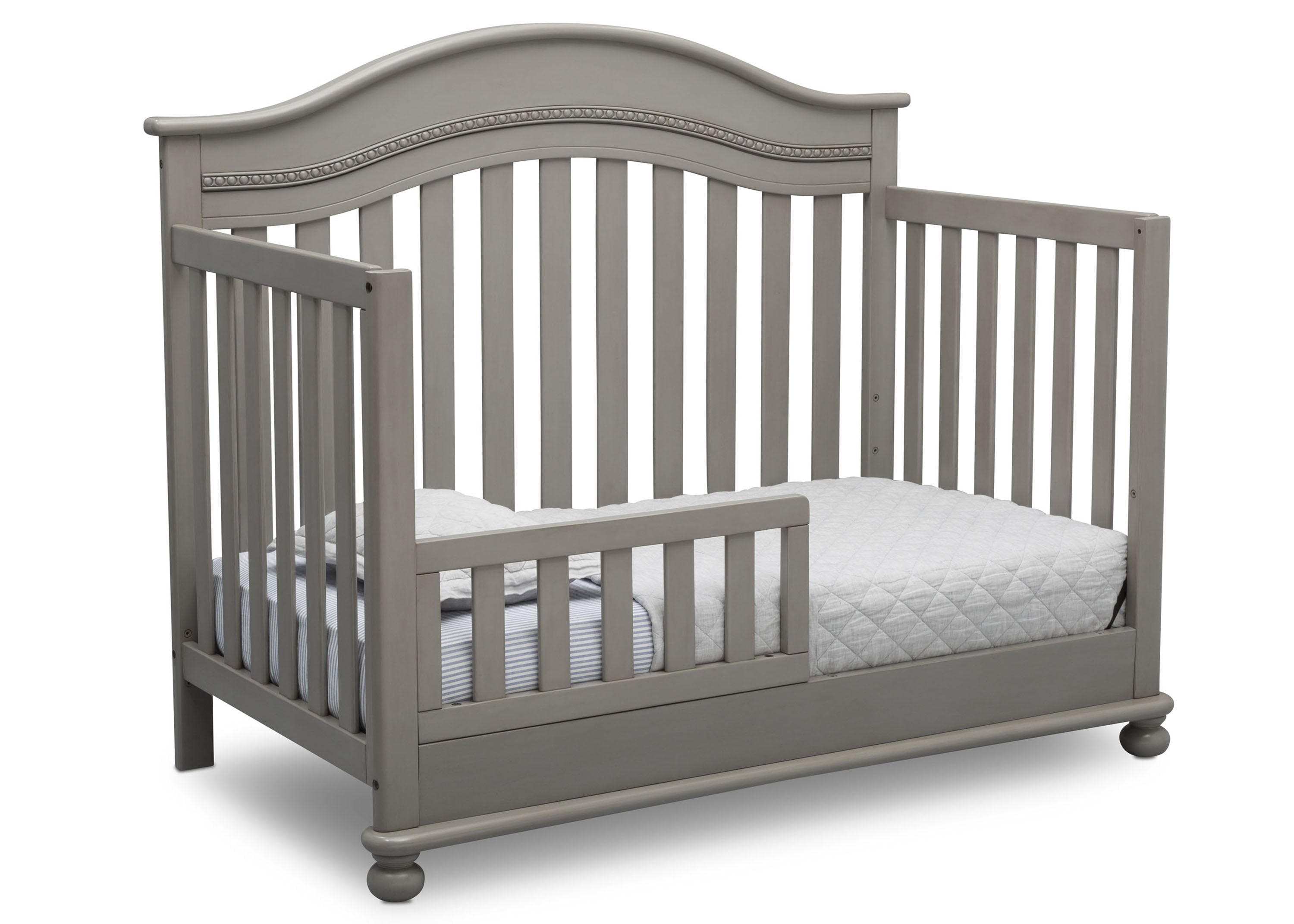 Bristol 4-in-1 Convertible Baby Crib - Toddler Bed, Daybed & Full-Size Bed Frame - Safe Nursery Furniture for Newborns & Kids - Perfect for Bedrooms, Daycare & Guest Rooms