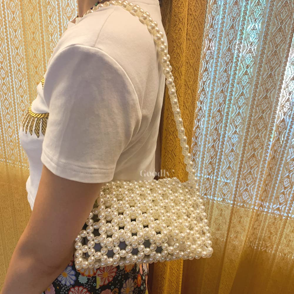 Crystal Beaded Handbag - Elegant Pearl Beaded Shoulder Bag & Mini Tote for Women | Perfect for Evening Parties, Weddings & Special Occasions