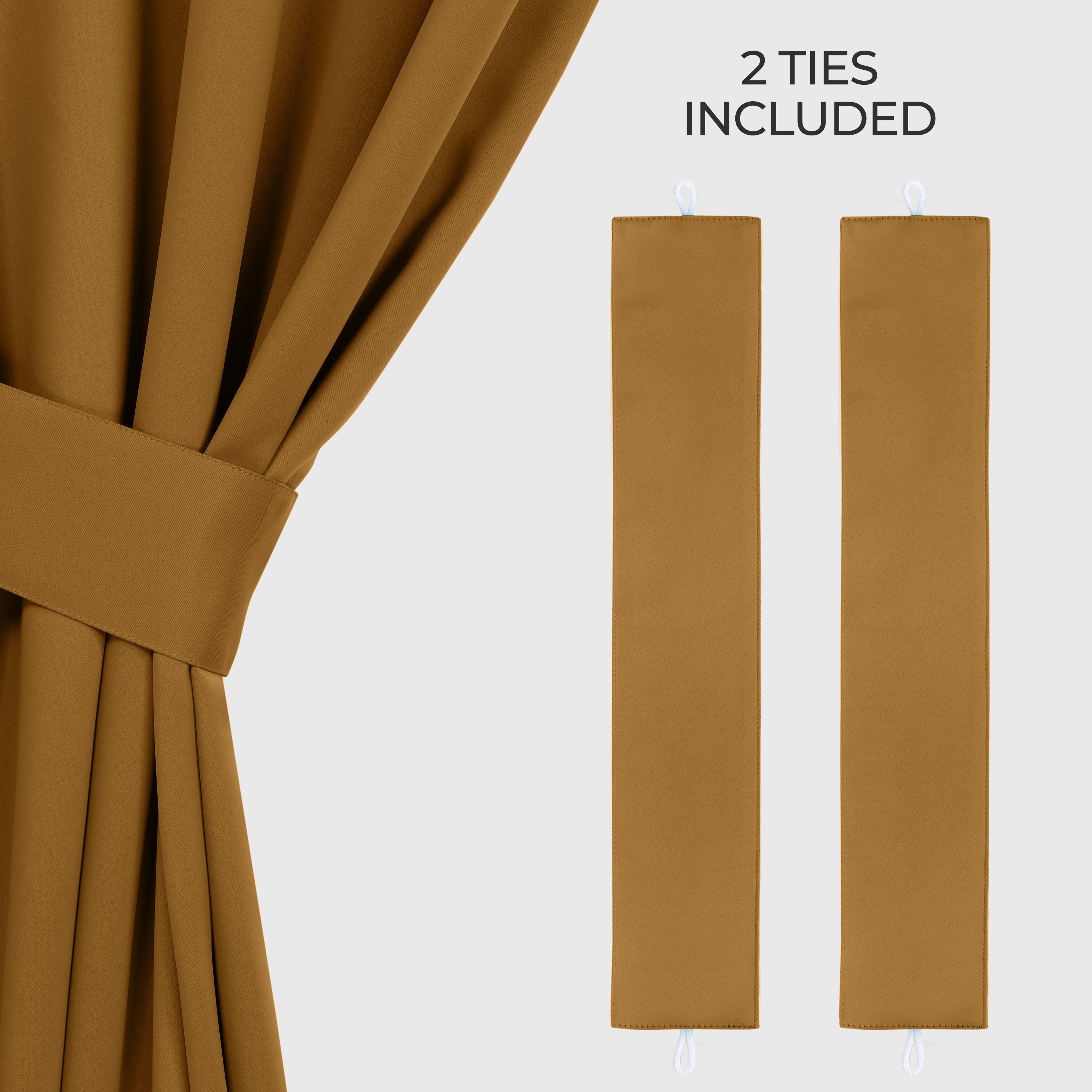 Premium Blackout Curtains Set of 2 - 100% Room Darkening, Machine Washable & Noise Reducing for Bedroom, Nursery & Home Theater