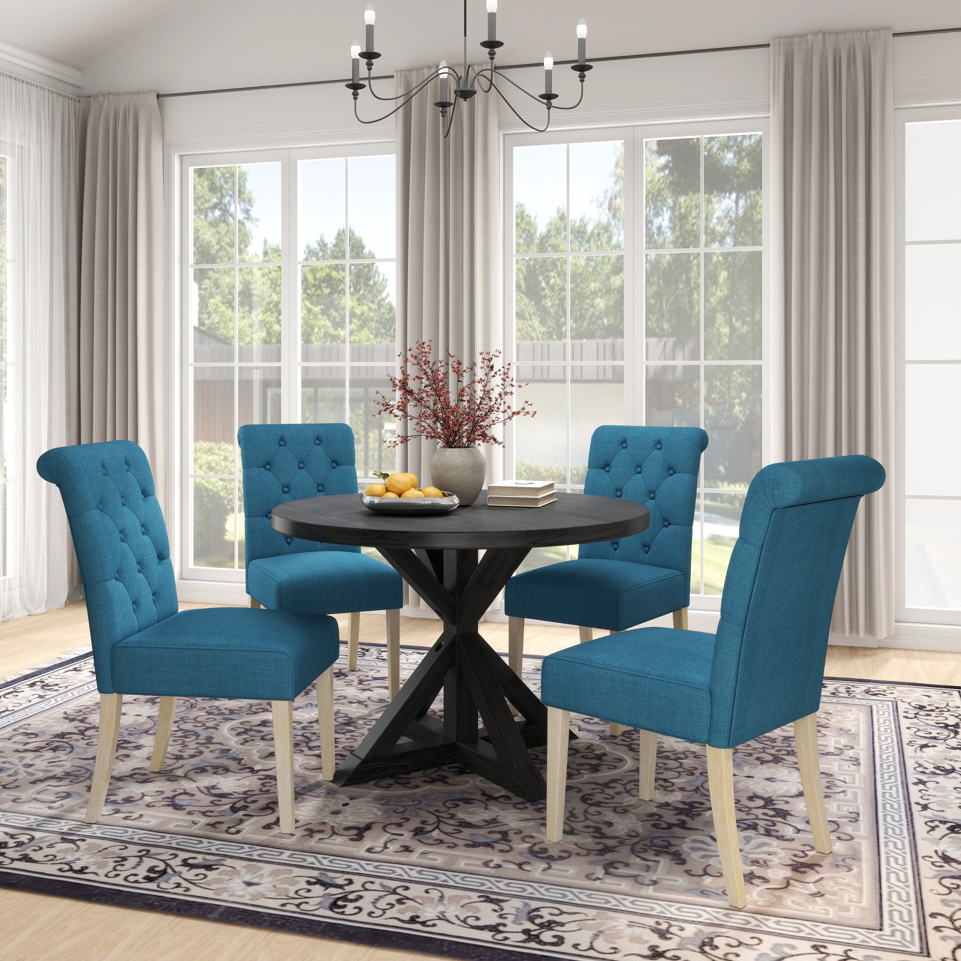 Roundhill Furniture Banff 5-Piece Dining Set - 42