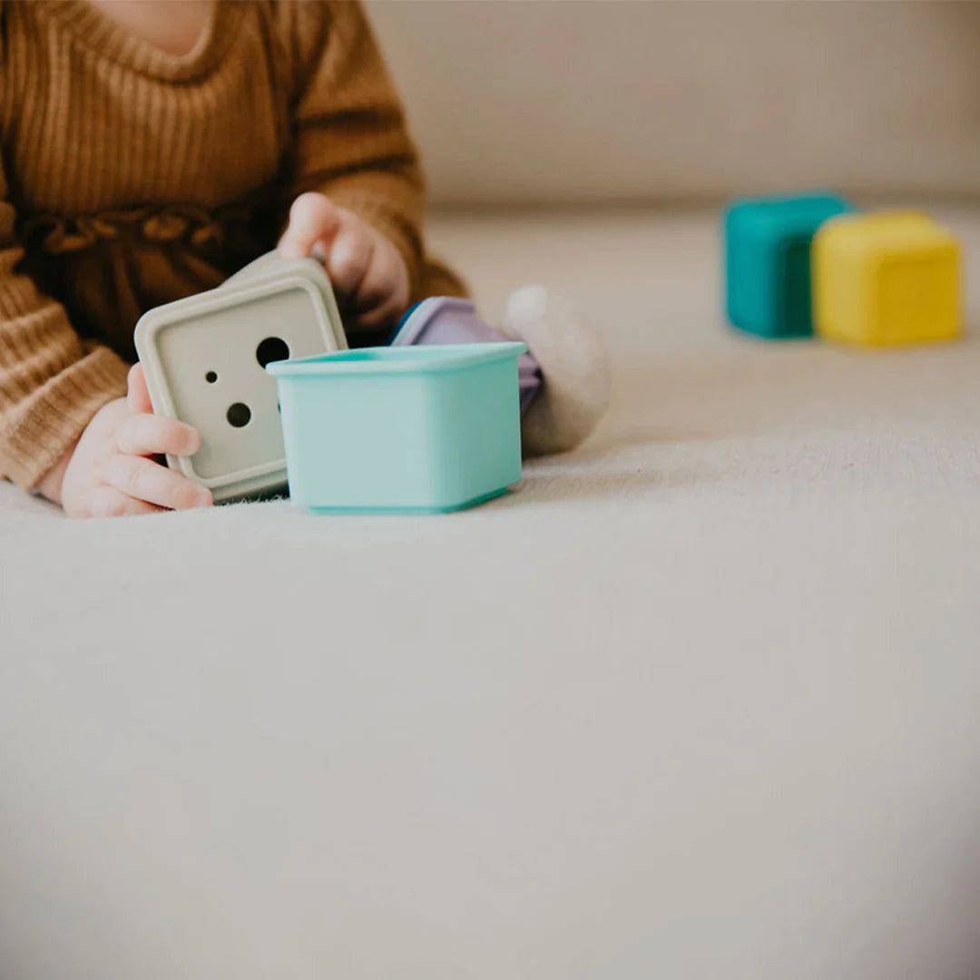 bbluv® Stak – Silicone Stacking Cubes for Babies & Toddlers – Educational Sensory Toys for Early Learning & Playtime Fun
