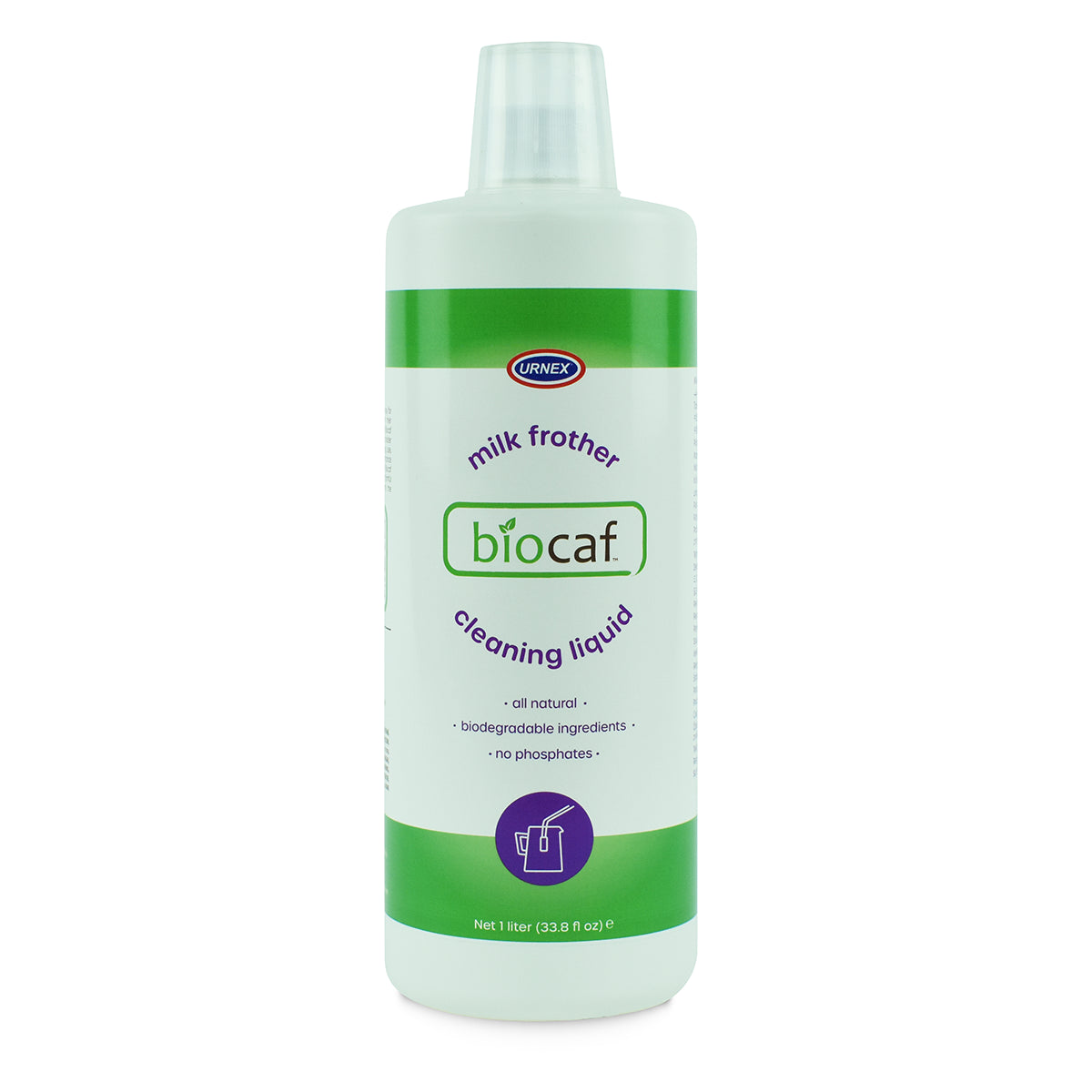 Urnex Biocaf Professional Milk Frother Cleaner - Deep Cleaning Solution for Espresso Machine Frothing Wands & Steam Wands - Perfect for Home Baristas & Coffee Shops (Use Weekly for Optimal Frothing Performance)