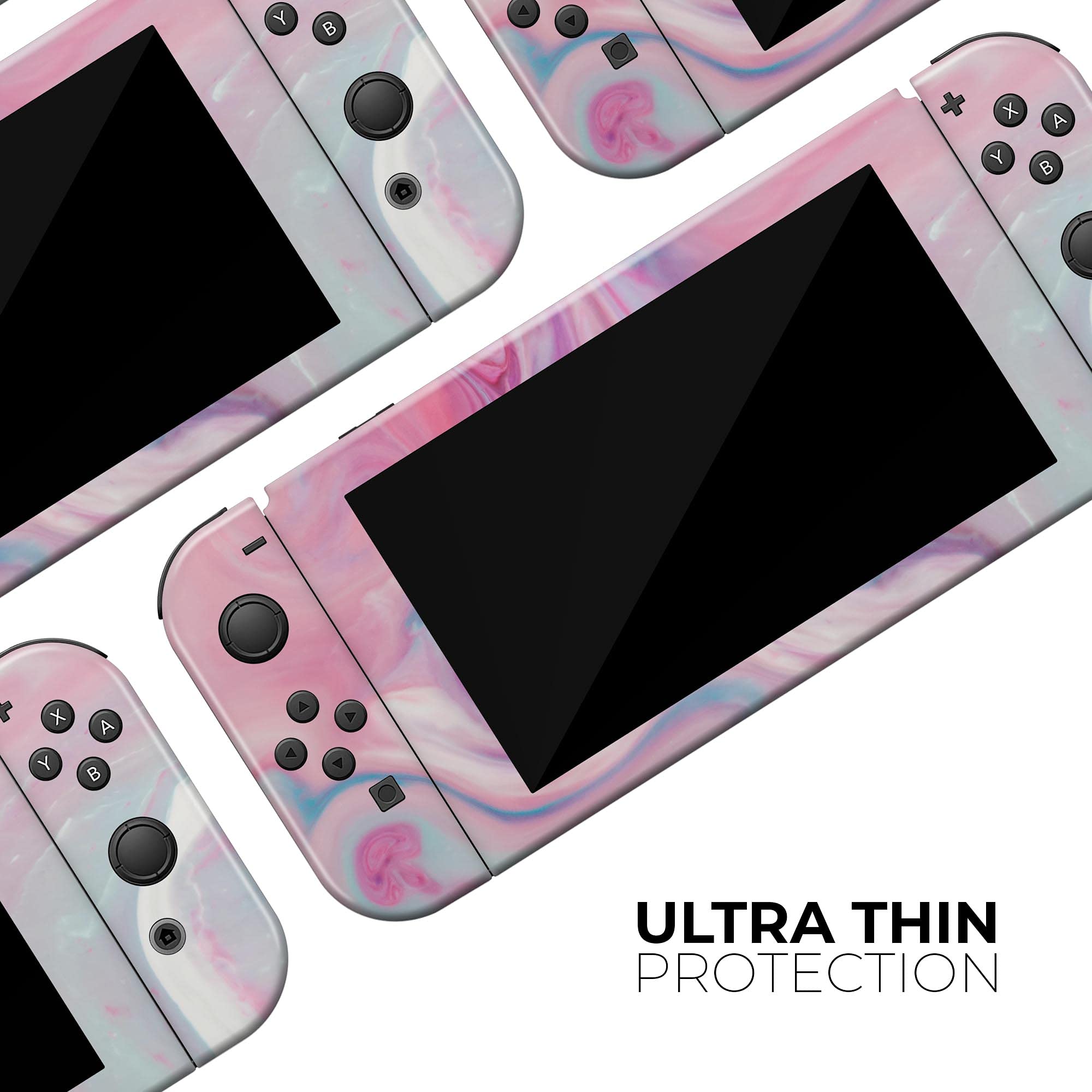 Nintendo Switch Dock Skin Decal - Scratch-Resistant Removable Vinyl Wrap Cover - Marble Color Paradise V2 - Perfect for Gaming Setup & Console Protection