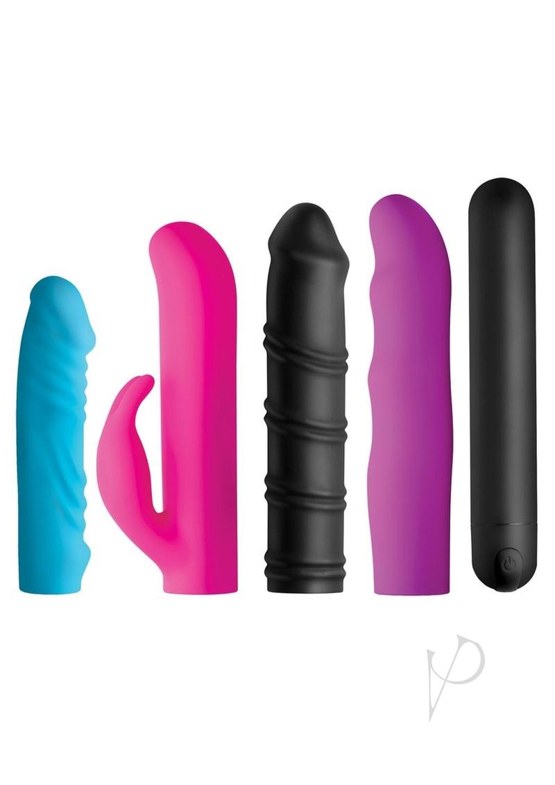 Bang! 4-in-1 XL Rechargeable Silicone Bullet Vibrator & Sleeve Kit - Waterproof, Powerful Multi-Speed Adult Toy for Couples & Solo Play (Multicolor) - Perfect for Bedroom Fun, Travel & Discreet Pleasure