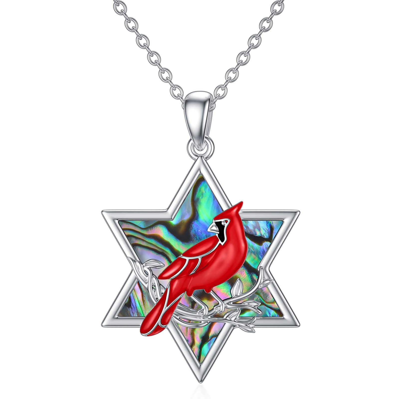 TOUPOP 925 Sterling Silver Cardinal Pendant Necklace - Memorial Sympathy Jewelry for Women, Mom, Wife | Thoughtful Gift for Valentine's Day, Mother's Day & Bereavement | Perfect for Remembrance, Comfort & Special Occasions