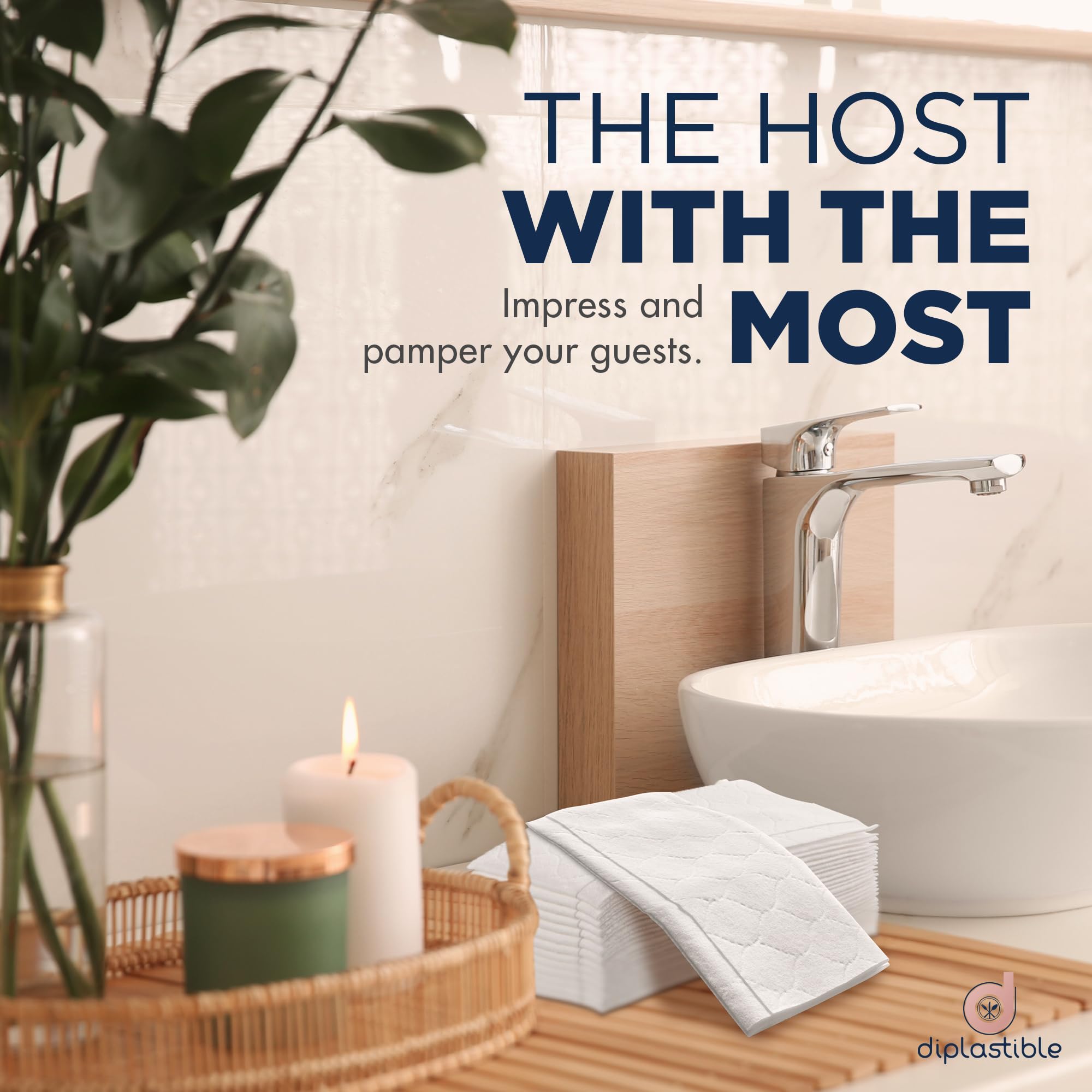 1000 Pack Disposable Guest Towels - Premium White Bathroom Napkins, Heavy Duty & Ultra Absorbent Paper Hand Towels with Linen Feel for Home, Parties, Events | Ideal for Guest Bathrooms, Weddings, Restaurants & Office Use