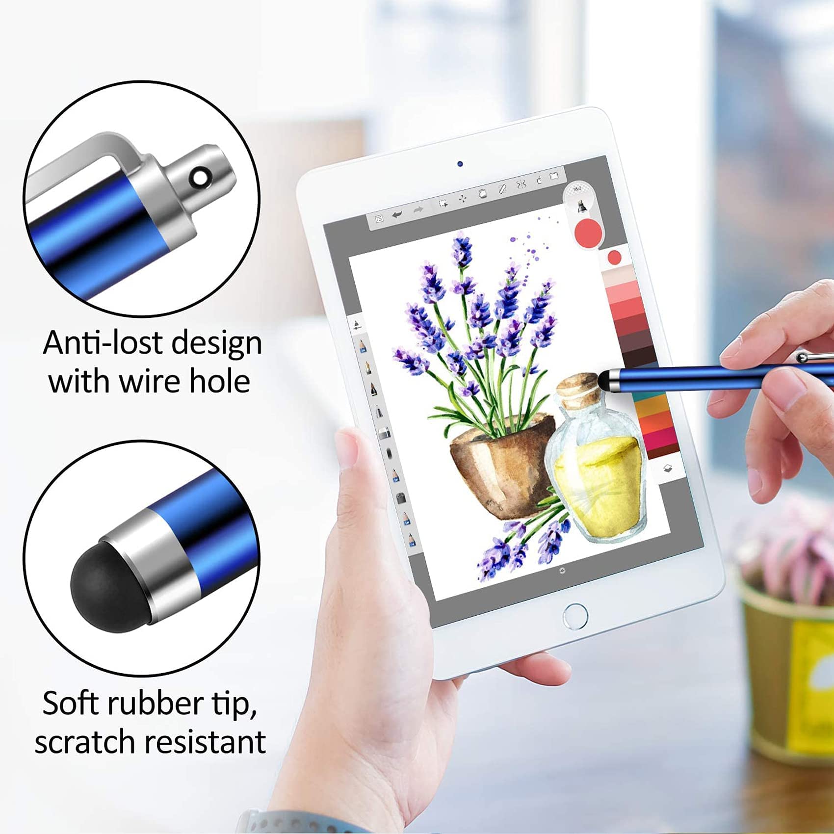 12 Pack Universal Stylus Pens for Touch Screens - Compatible with iPad, iPhone, Tablets & All Smartphones (Multiple Colors) - Perfect for Drawing, Note-Taking & Digital Signatures