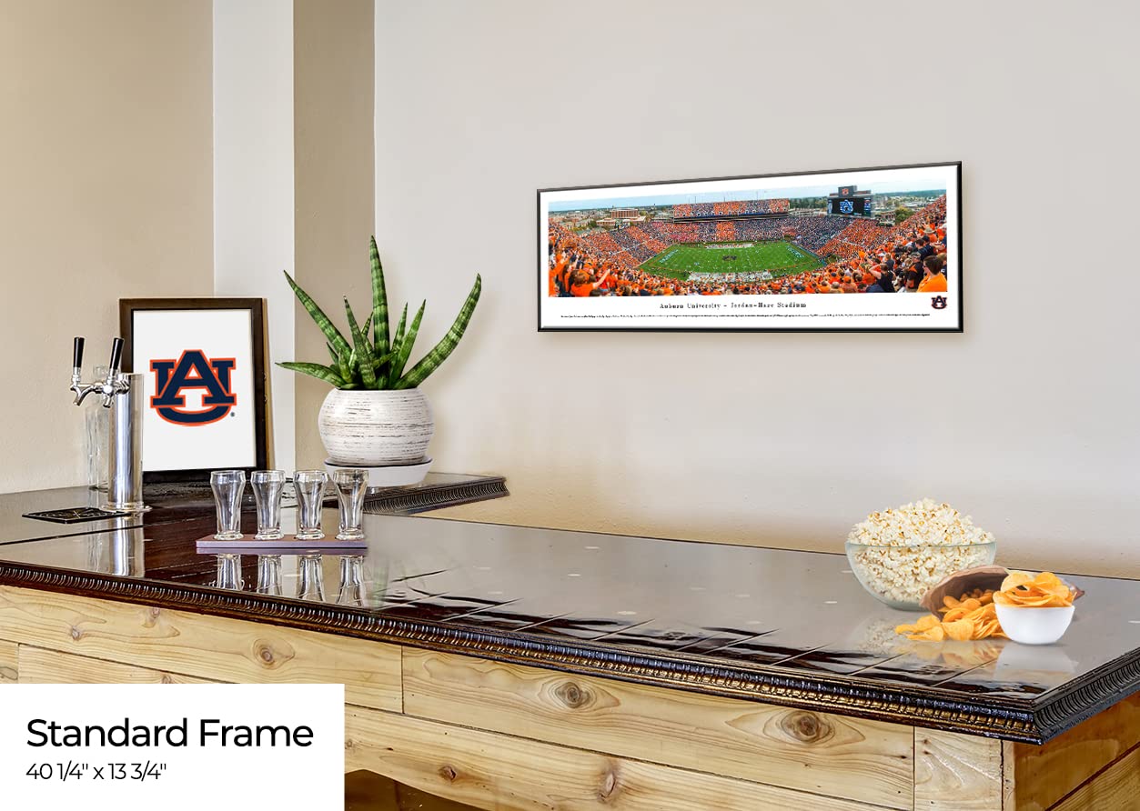 Auburn Football Panoramic Framed Pictures & Posters - Stripe The Stadium Wall Art - Perfect for Game Rooms, Man Caves & Auburn Tigers Fan Gifts