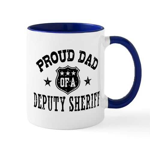 White/Navy Inside - Proud Dad Of A Deputy Sheriff Mug