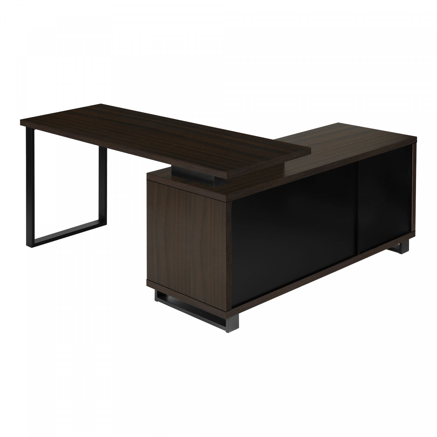 Runo Desk - Espresso Brown Home Office Desk for Small Spaces | Modern Writing & Computer Desk for Work or Study | Perfect for Apartments, Dorms & Workspaces