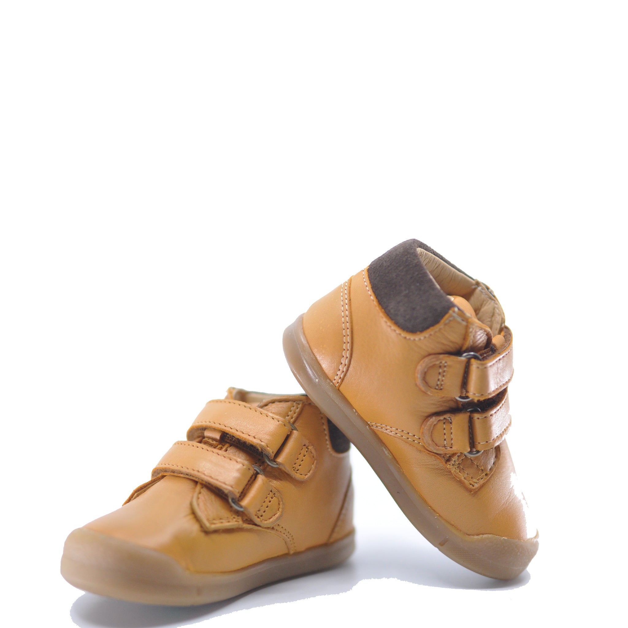 Acebos Mustard Velcro Baby Sneakers - Soft & Comfortable First Walking Shoes for Toddlers - Perfect for Indoor Play, Outdoor Adventures & Special Occasions