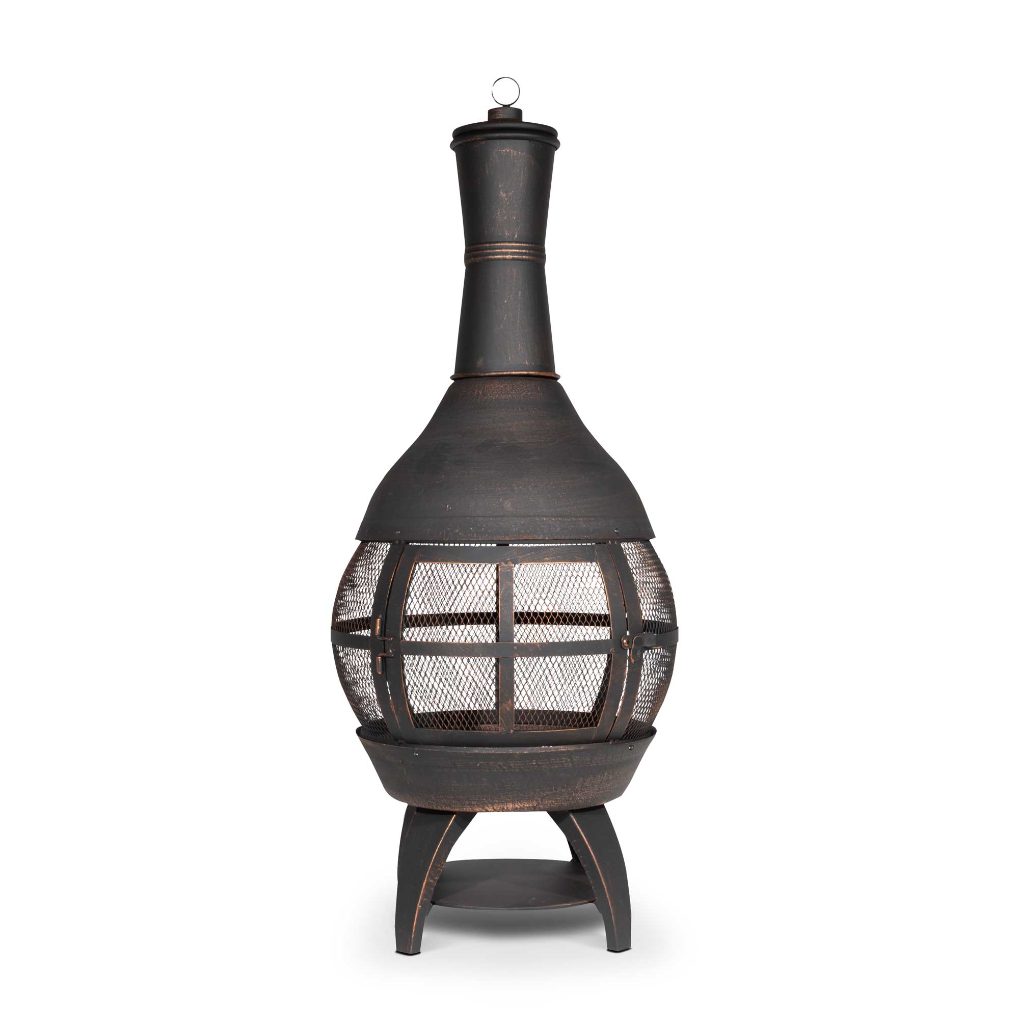 Premium 360° Chiminea Fire Pit Outdoor Heater - Antique Bronze Finish DG112 - Perfect for Backyard, Patio, and Garden Gatherings