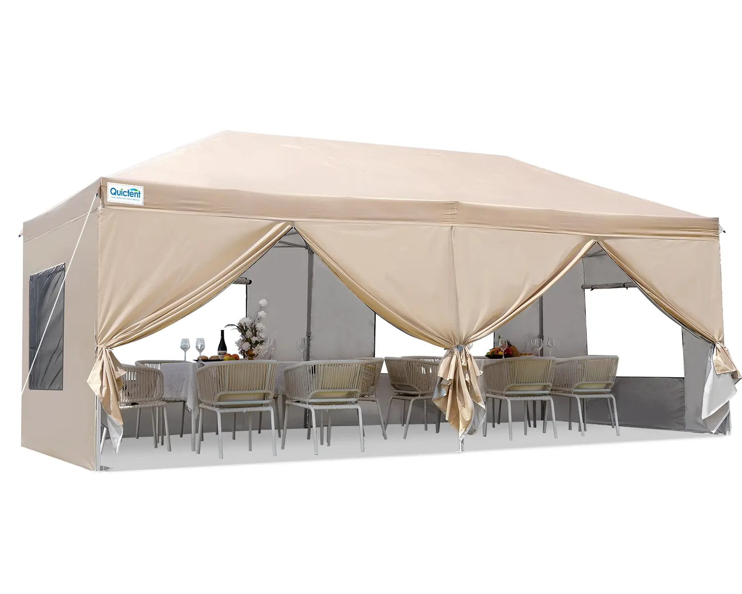 10' x 20' Pop Up Canopy Tent with Removable Side Walls - Waterproof Outdoor Shelter for Parties, Camping & Beach Events