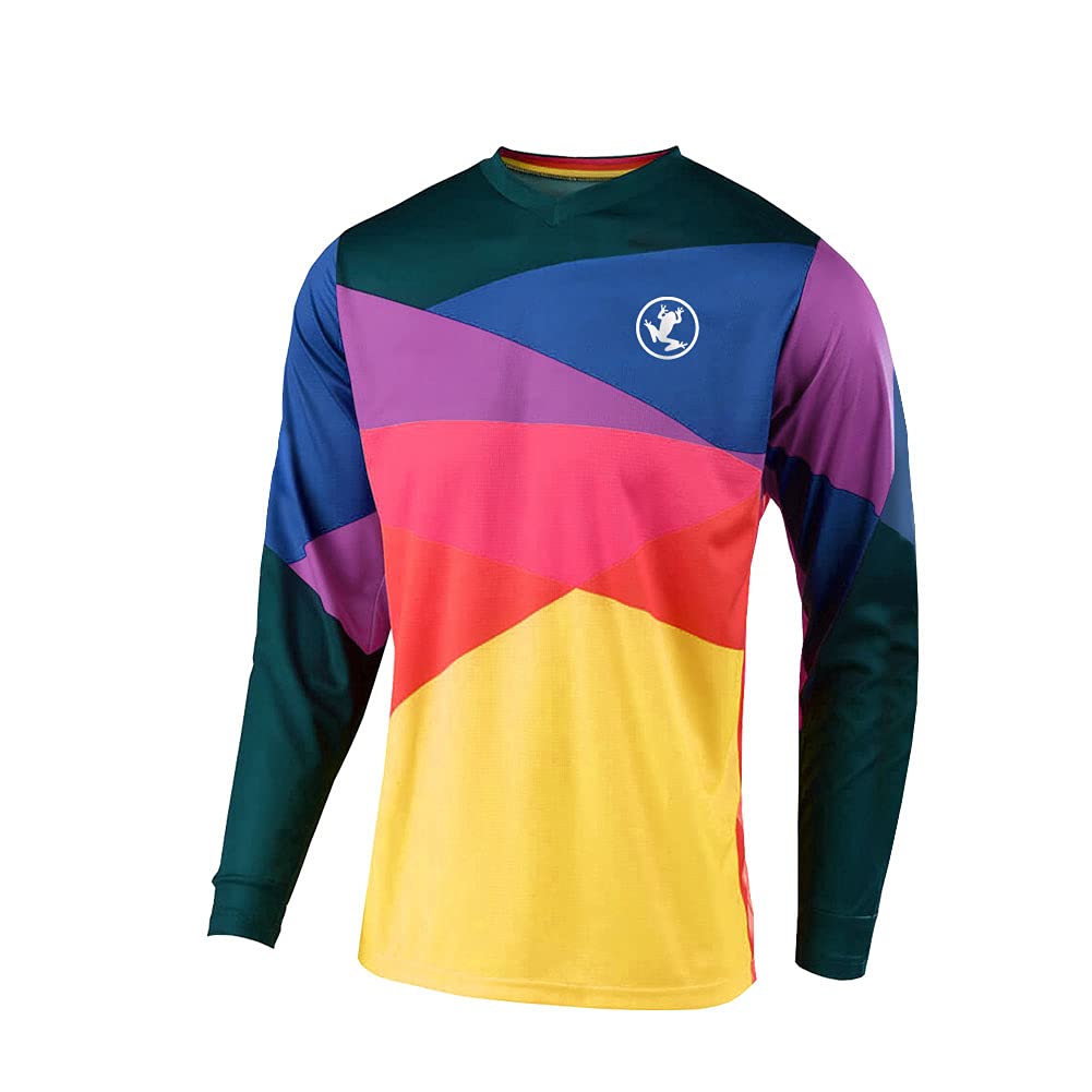 UGLY FROG Men's Thermal Fleece Winter Cycling Jersey - Long Sleeve MTB Downhill Shirt for Cold Weather Riding | Perfect for Mountain Biking & Winter Commuting