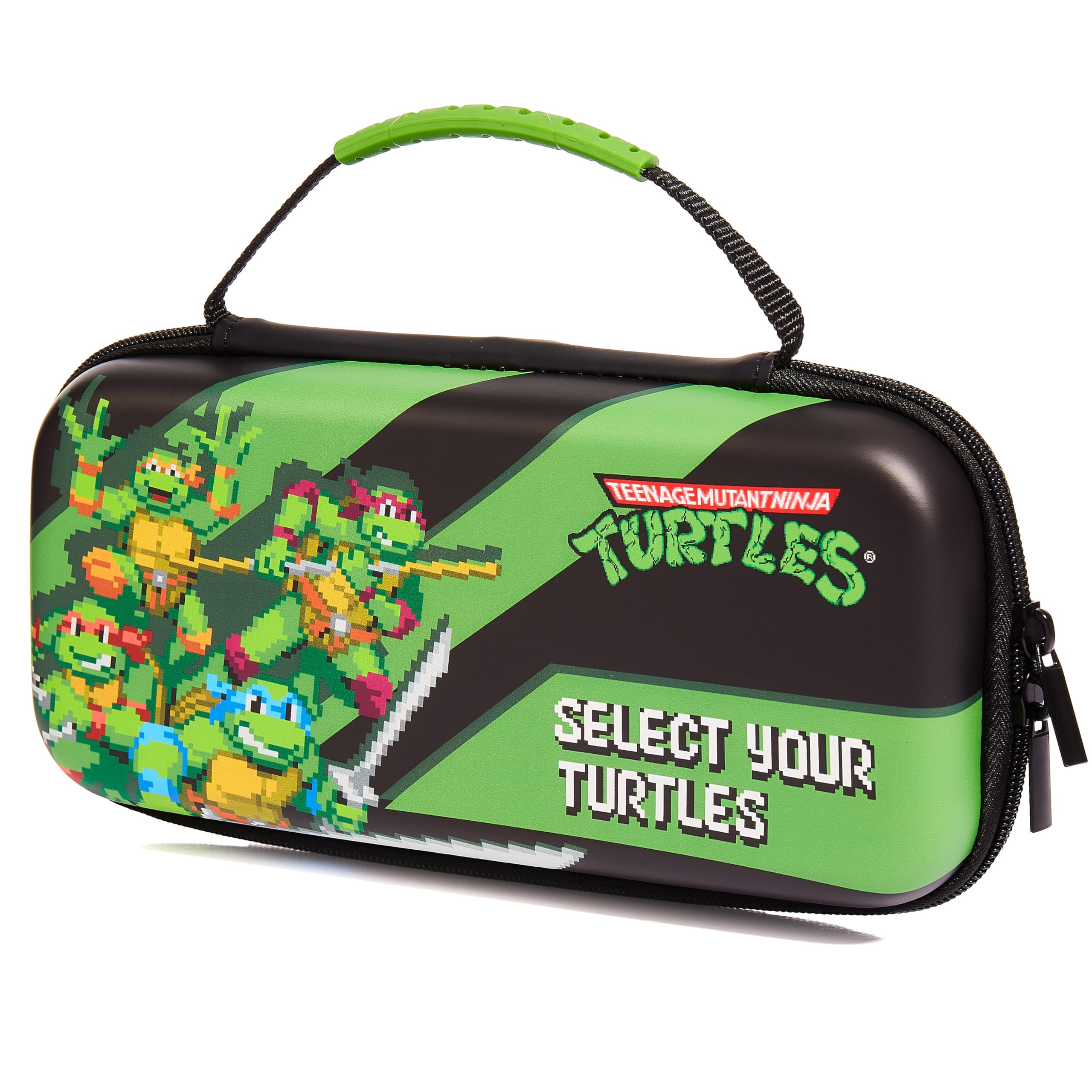 Numskull Teenage Mutant Ninja Turtles Hard Shell Travel Case for Nintendo Switch & OLED Model - Protective Storage for Console, 10 Games & Accessories - Perfect for Travel, Commuting & Gaming On-The-Go