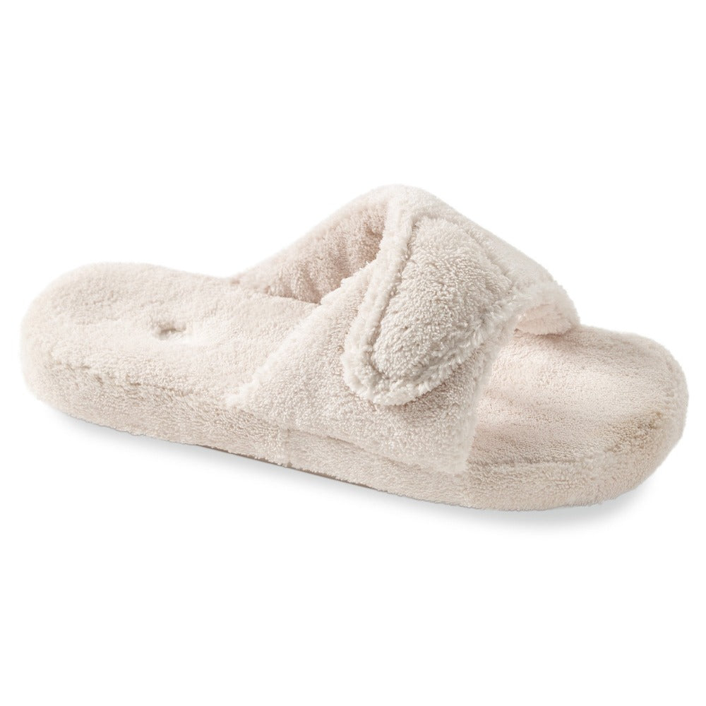 Women's Adjustable Spa Slide Slippers with Cloud Contour® Cushioning - Soft House Slippers for Relaxation, Lounging & Post-Spa Comfort